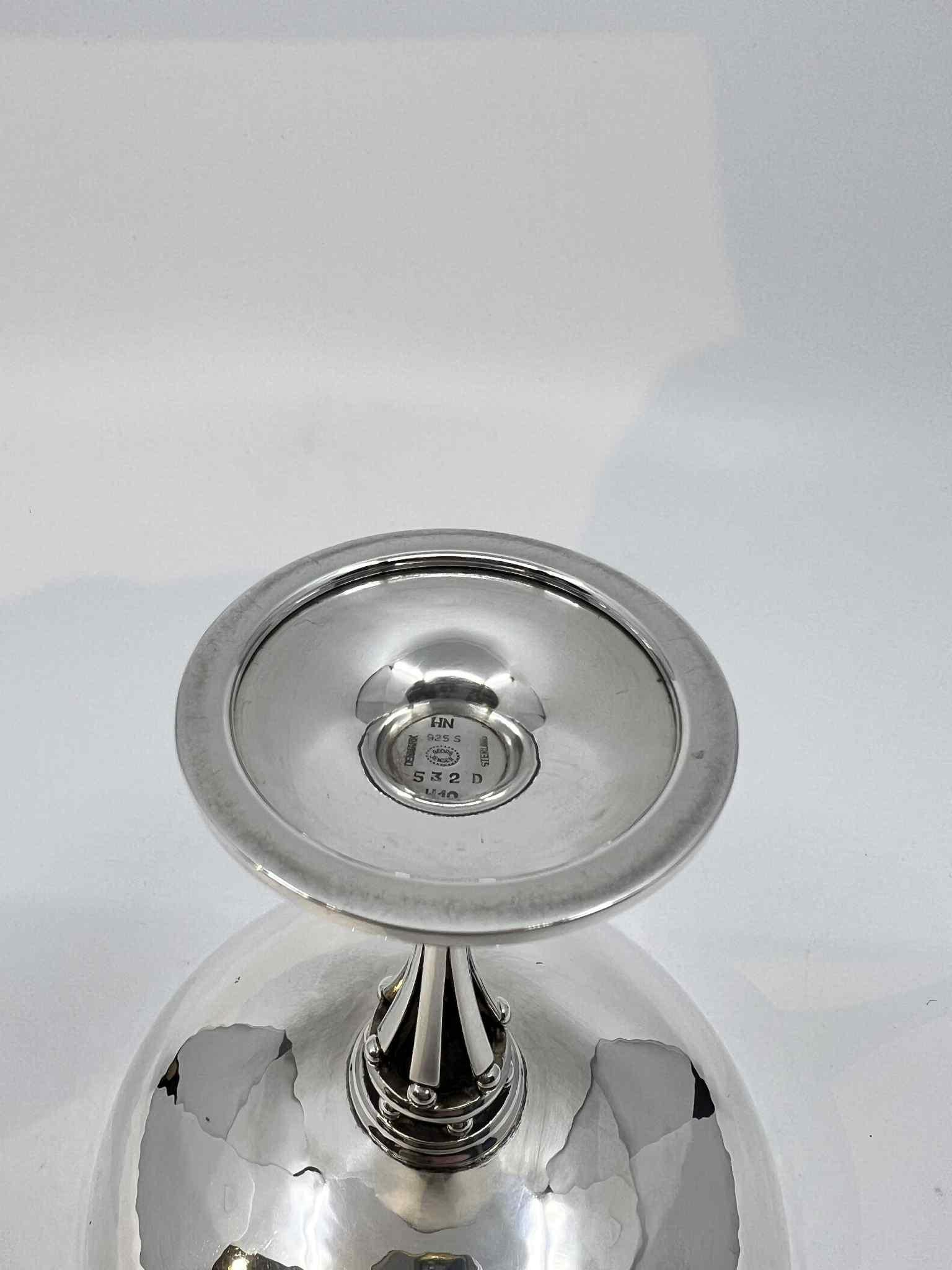 Set of five Georg Jensen Sterling Silver Champagne/Dessert Coupes 532D In Excellent Condition For Sale In Hellerup, DK
