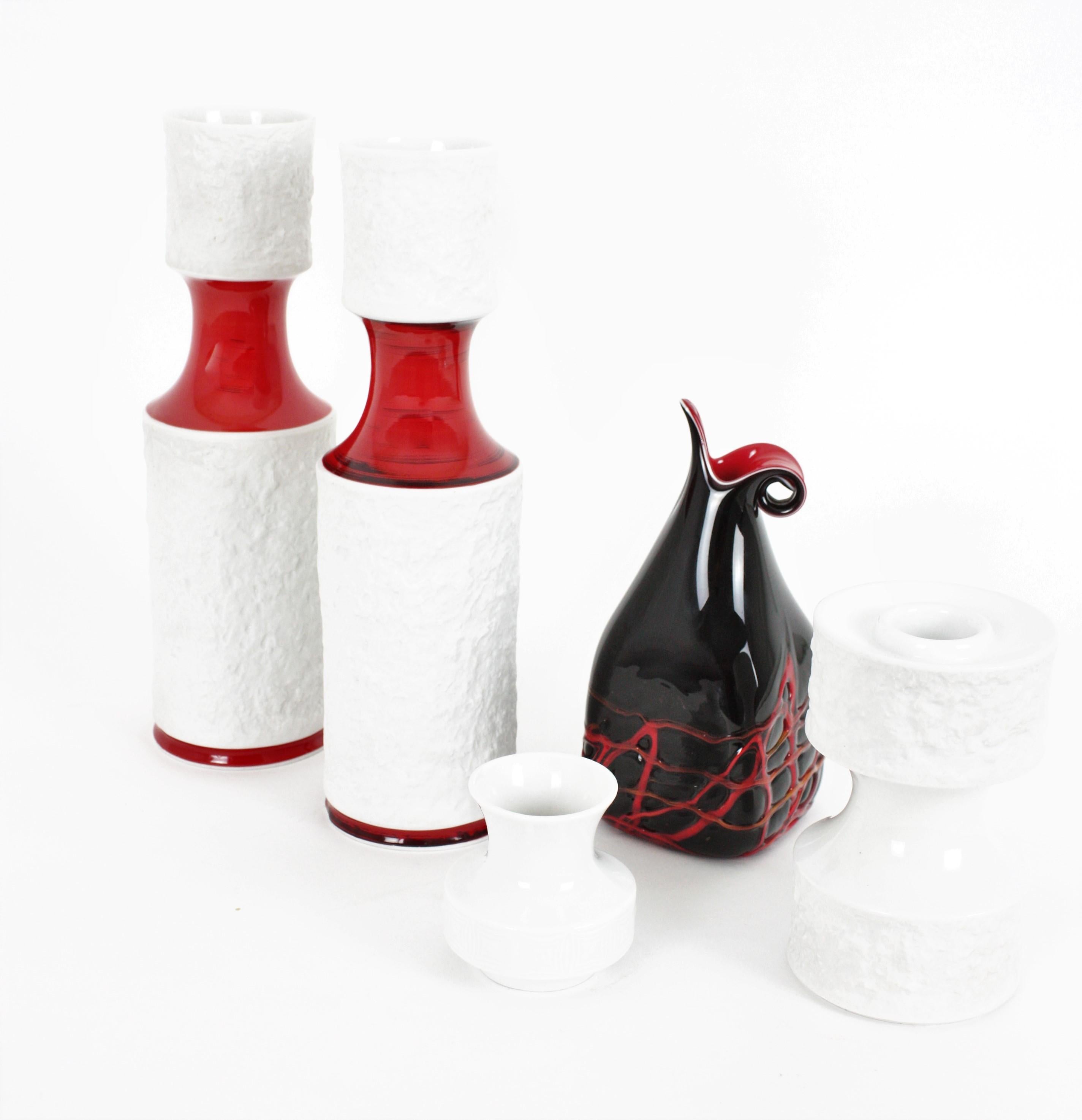 Set of Porcelain Vases by German KPM, 1960s In Good Condition For Sale In Barcelona, ES