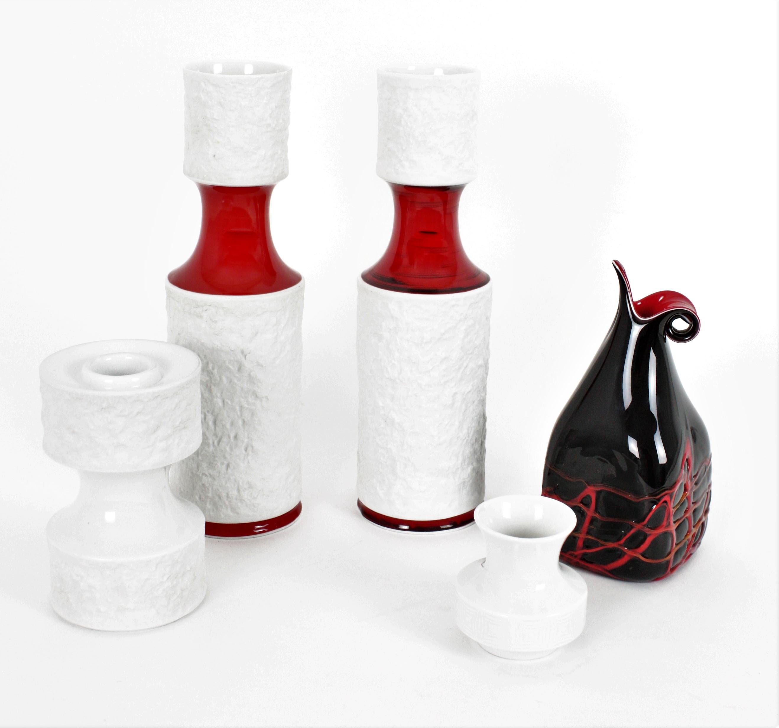 20th Century Set of Porcelain Vases by German KPM, 1960s For Sale