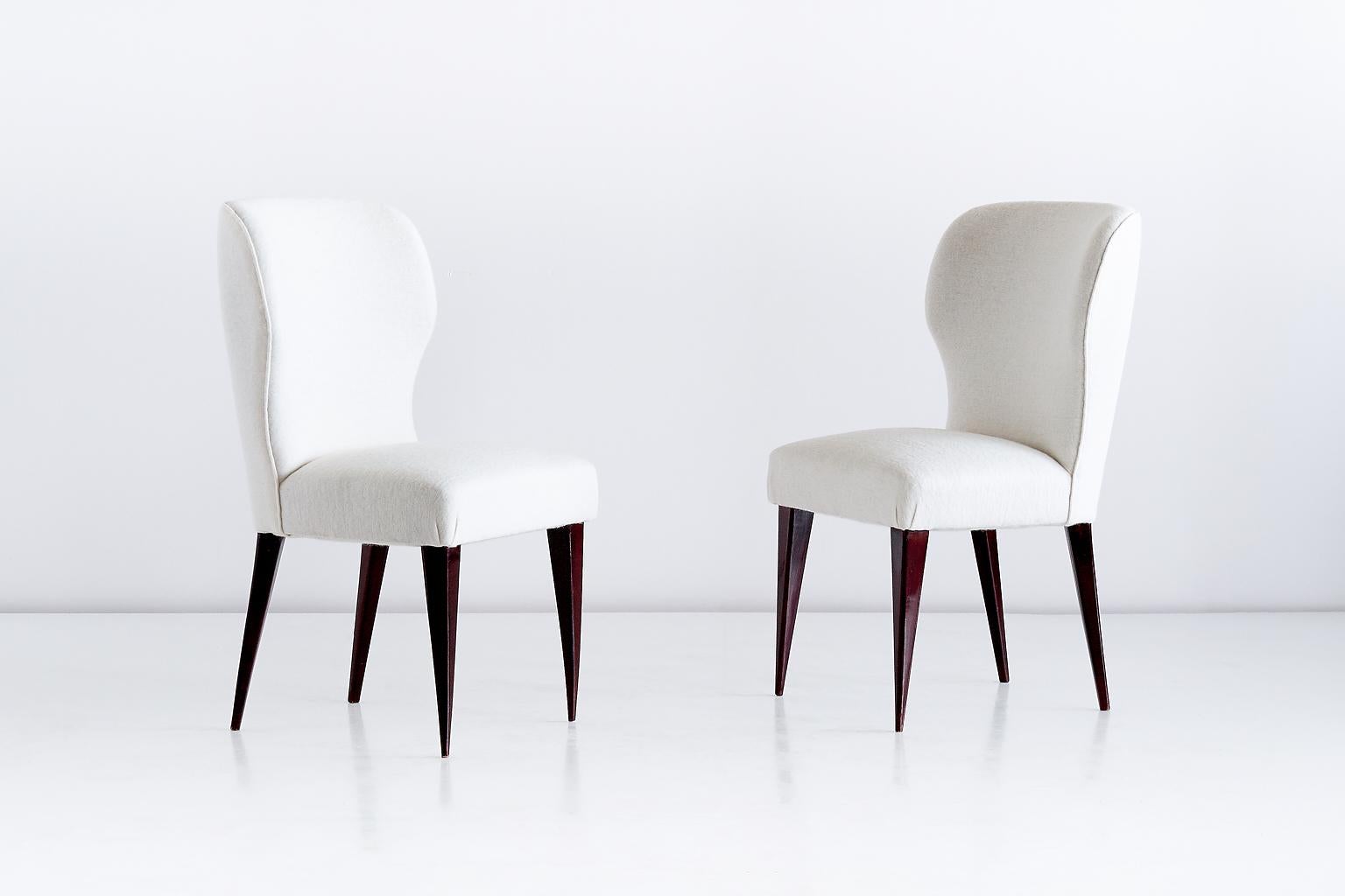 Fabric Set of Five Gio Ponti Dining Chairs for Casa e Giardino, Italy, 1942