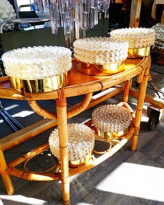 Glashütte Limburg Wall Sconces or Flush Mounts, circa 1960