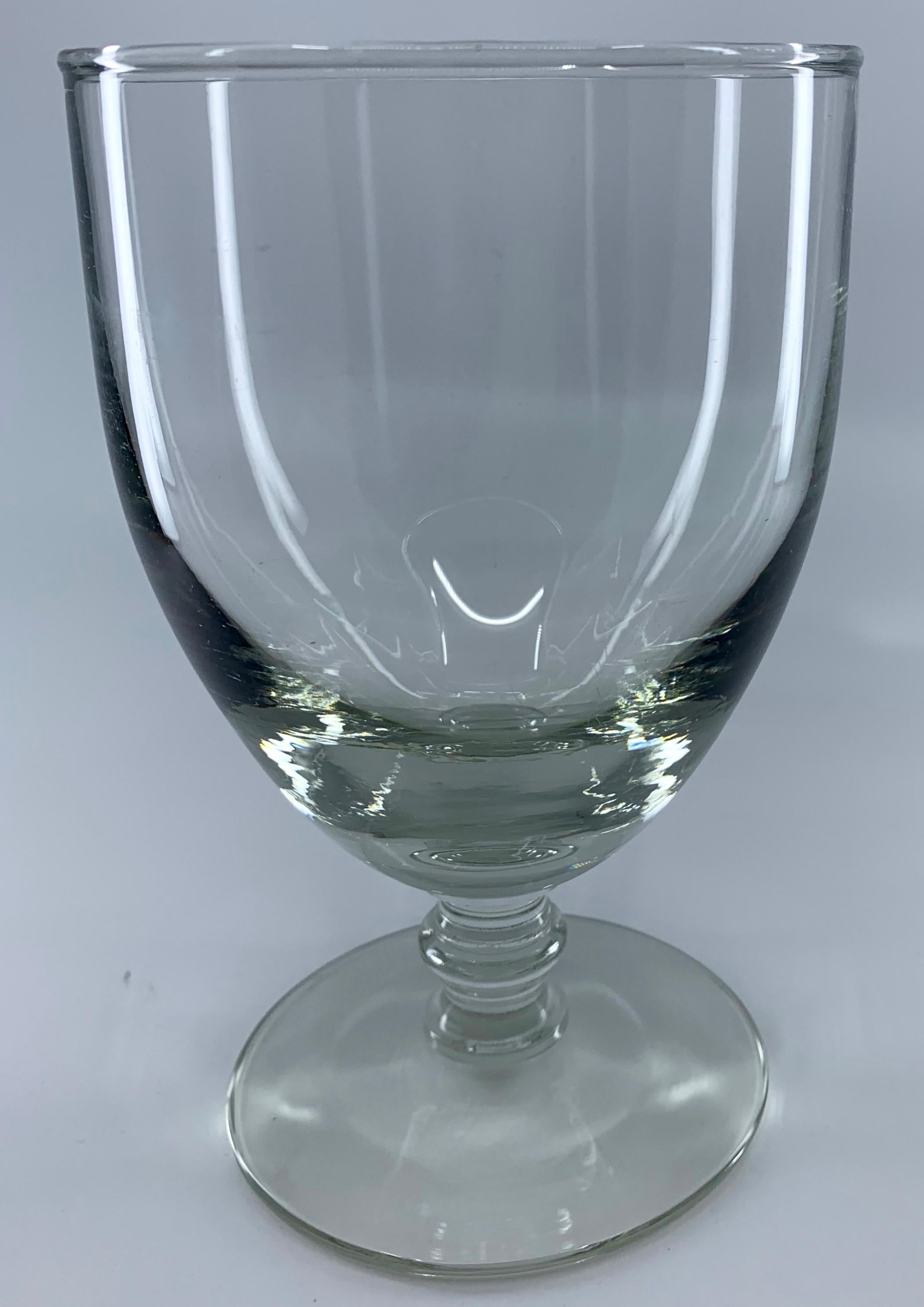 20th Century Set of Five Glass Goblets