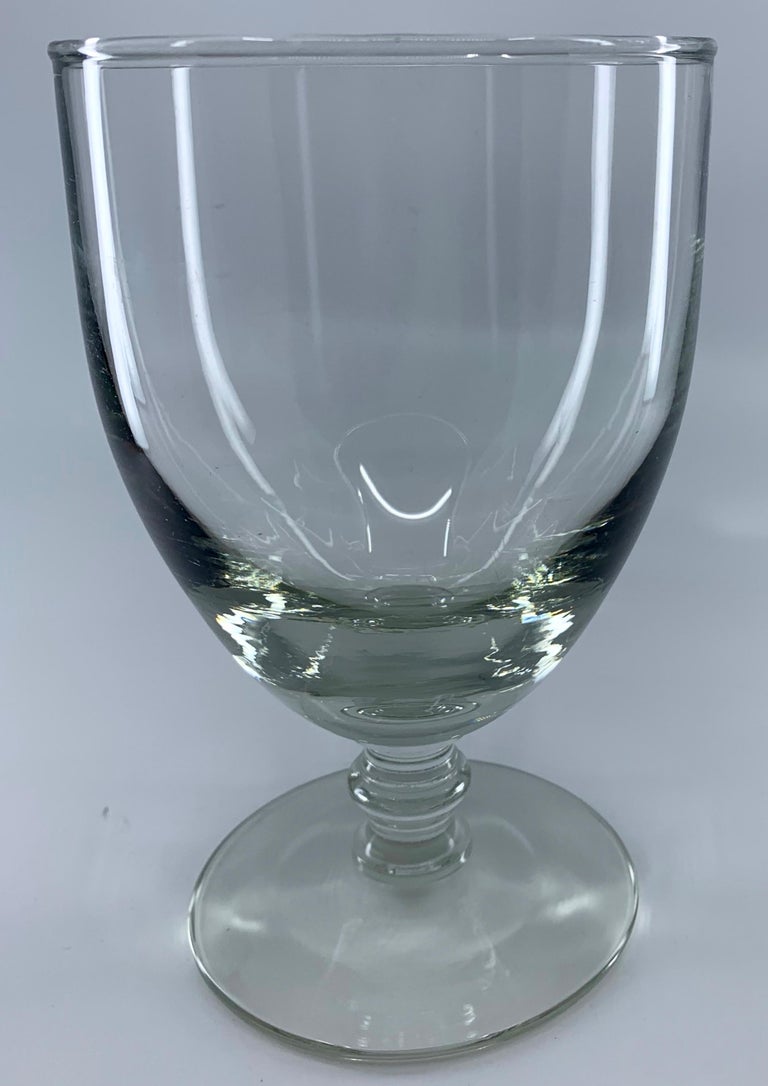 20th Century Set of Five Glass Goblets For Sale