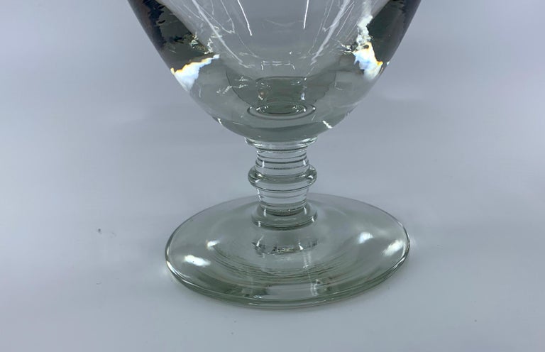 Blown Glass Set of Five Glass Goblets For Sale