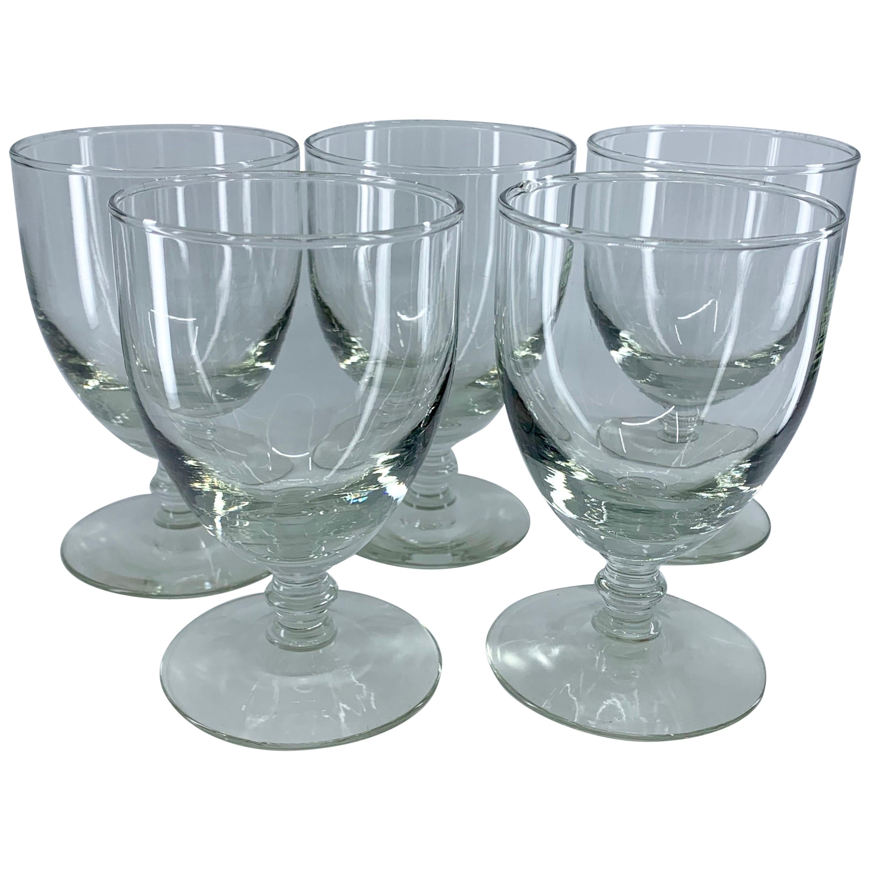 Set of Five Glass Goblets