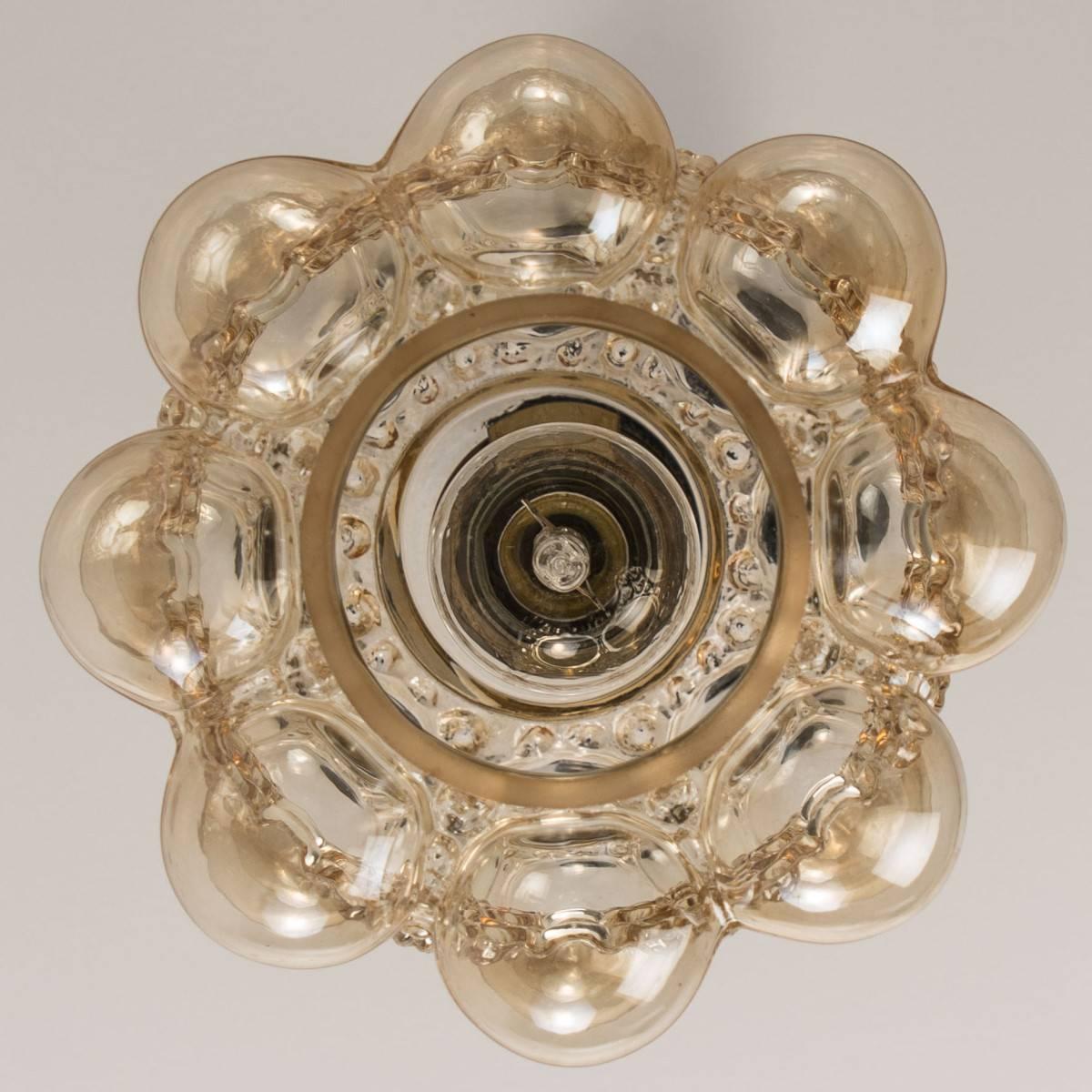 Set of Five-Glass Light Fixtures by Helena Tynell for Glashütte Limburg, 1960 For Sale 6