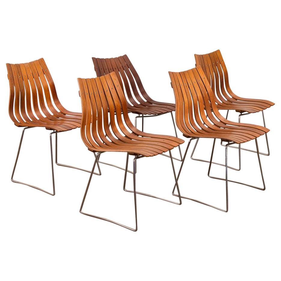 Set of Five Hans Brattrud Scandia Dining Chairs
