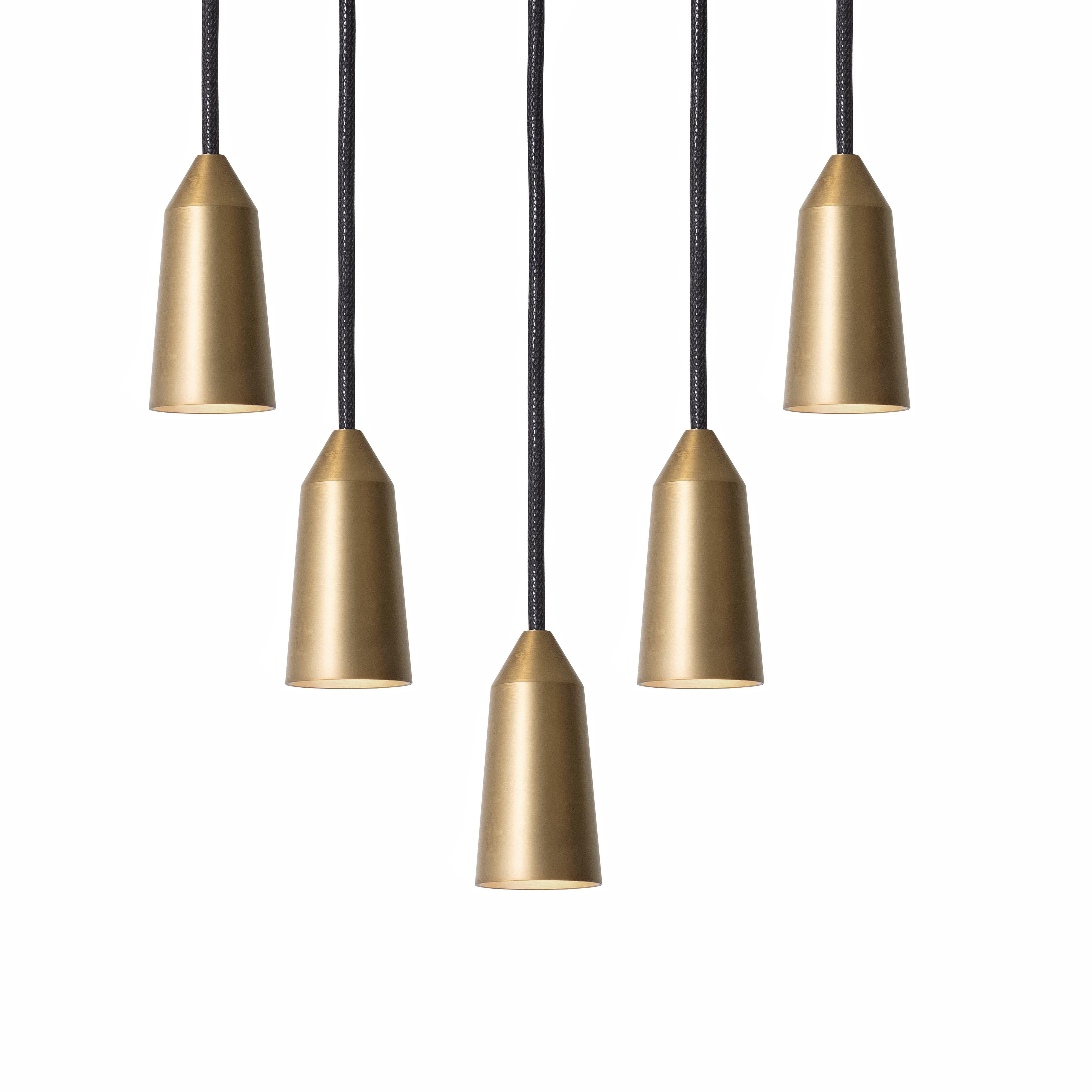 Set of Five Henrik Tengler 3492-6 Massiv Lamp by Konsthantverk For Sale 1
