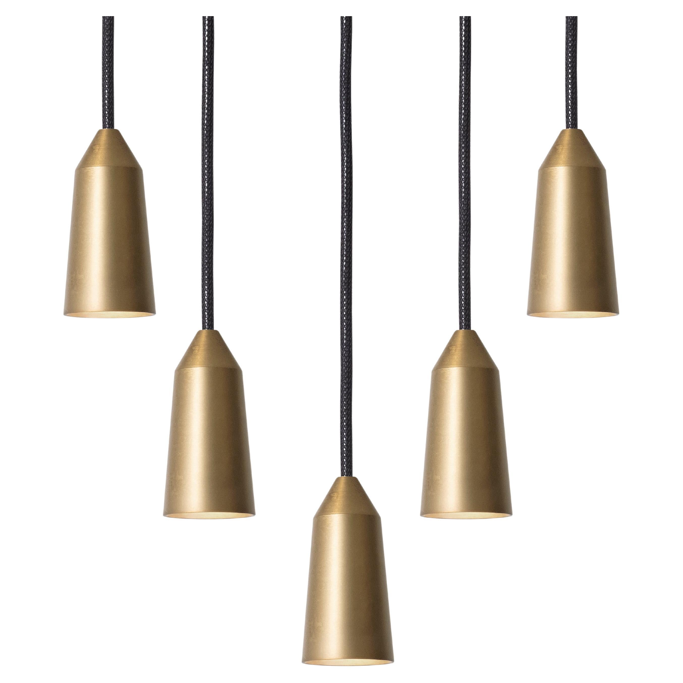 Set of Five Henrik Tengler 3492-6 Massiv Lamp by Konsthantverk