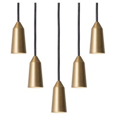 Set of Five Henrik Tengler 3492-6 Massiv Lamp by Konsthantverk