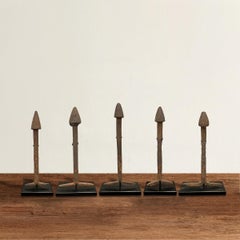 Satz von fünf eisernen Phallus-Fertilitätsfiguren