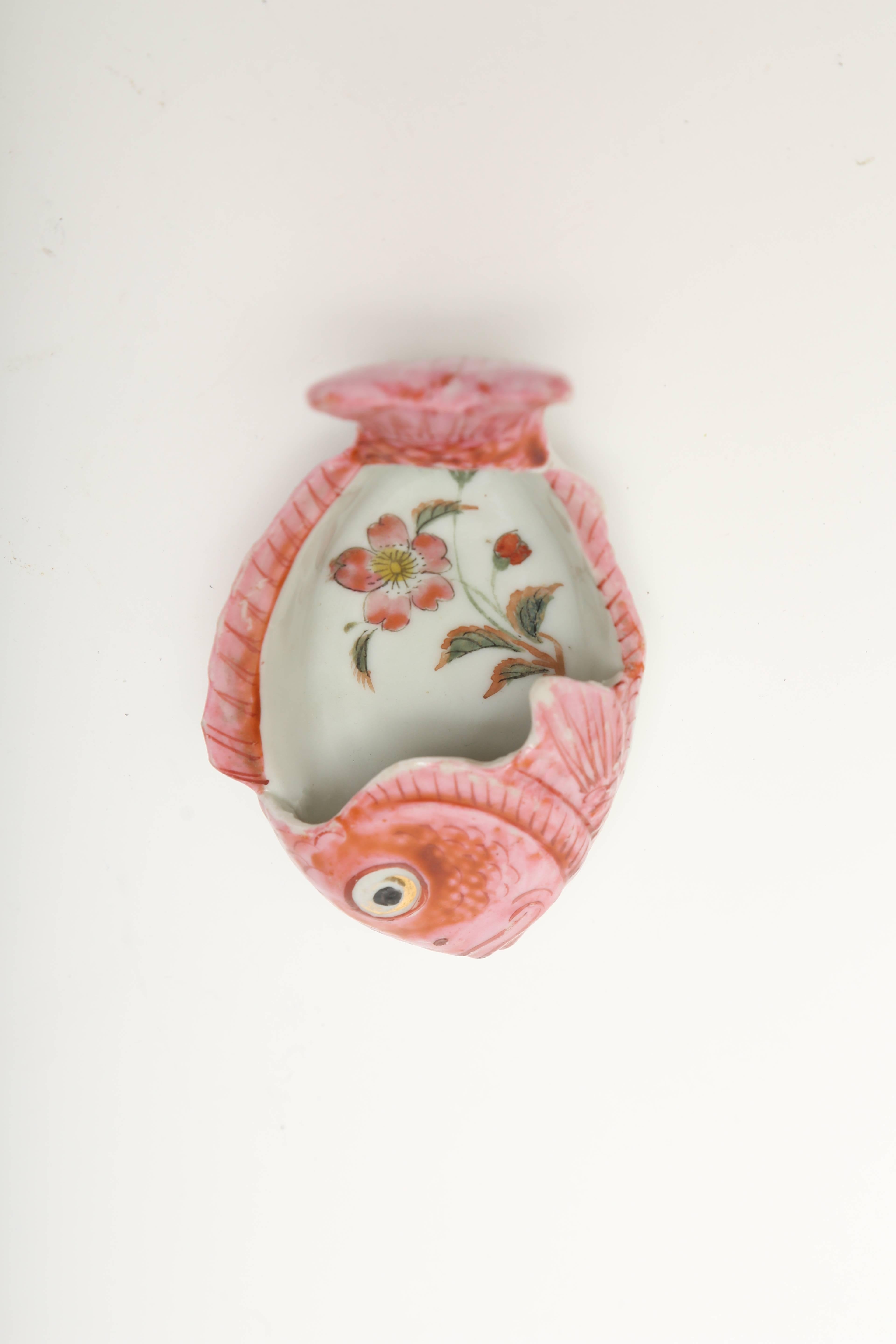 Japonisme Arita Porcelain Fish Shaped Bone or Sauce Dishes- Set of Five