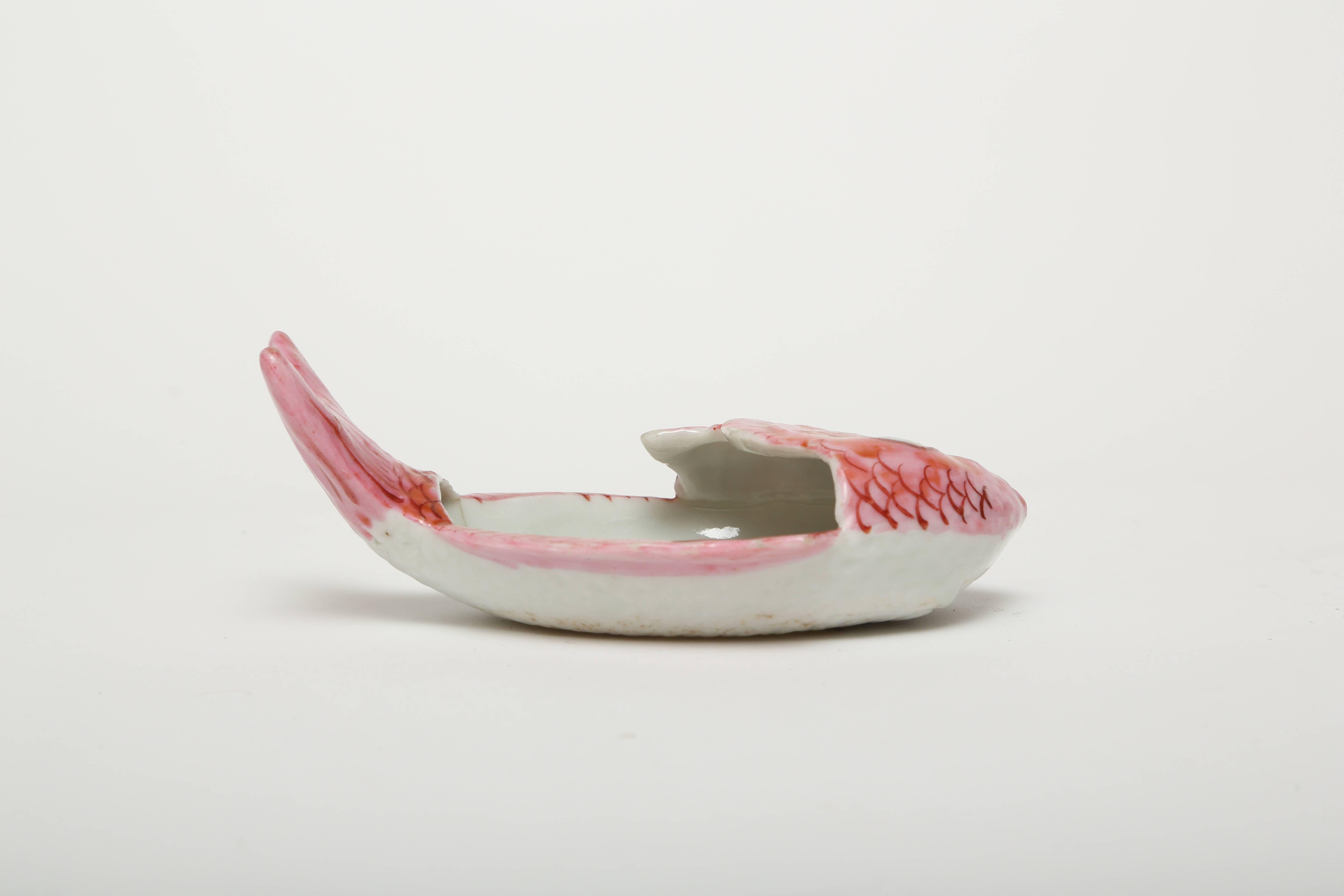 Hand-Crafted Arita Porcelain Fish Shaped Bone or Sauce Dishes- Set of Five