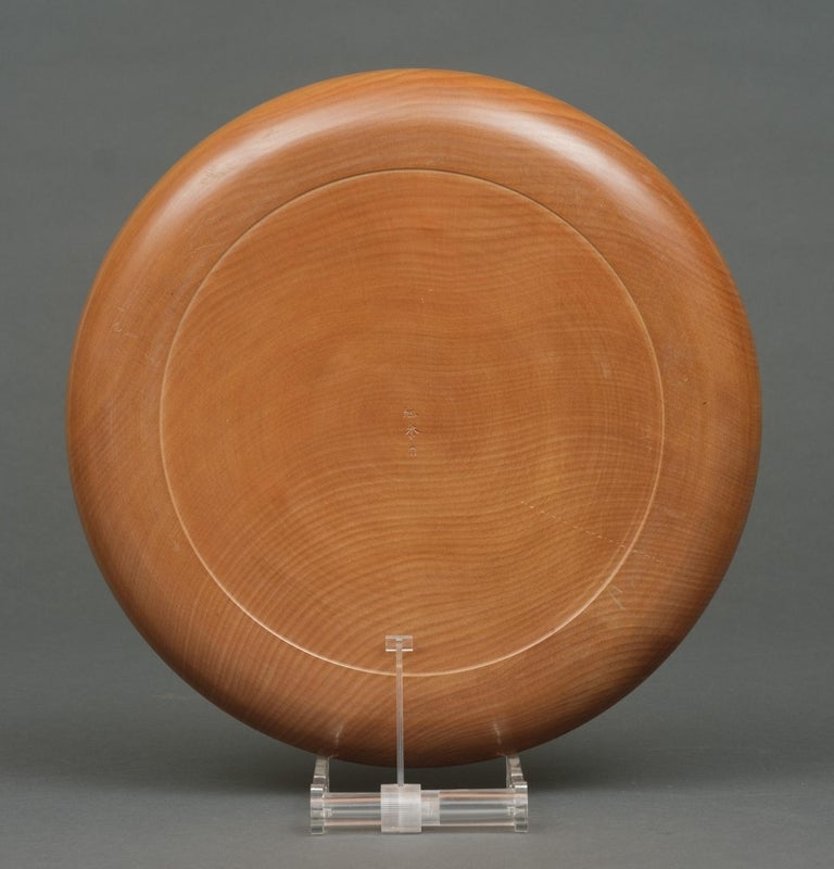 Set of five Japanese plates with carvings of the Itsukushima Shrine by