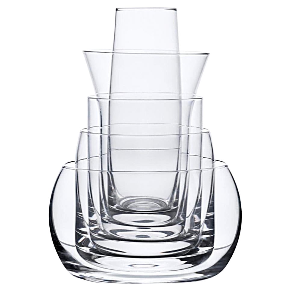 Set of Five Joe Colombo '5-in-1' Glass Vases by Karakter