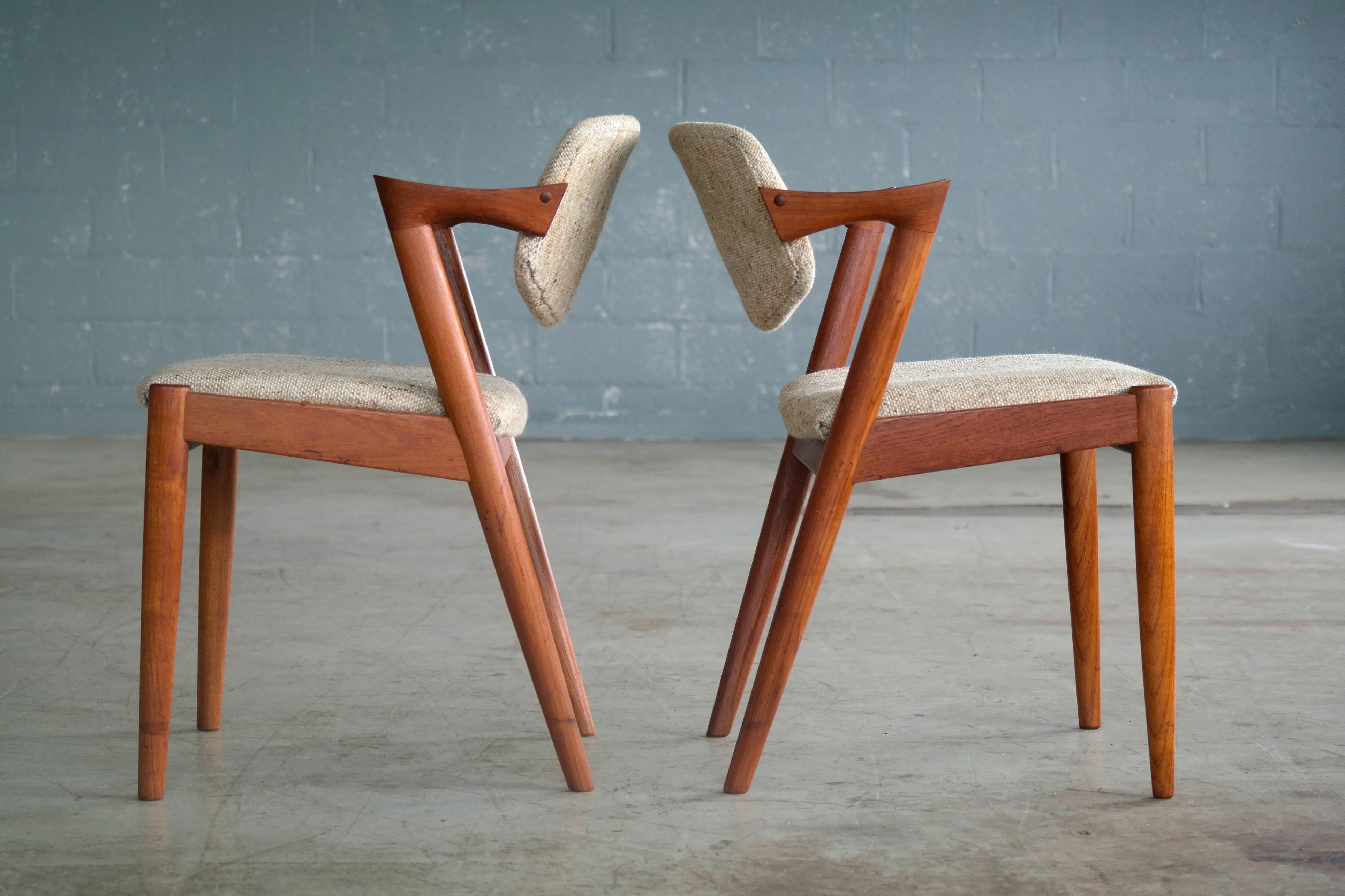 Set of Five Kai Kristiansen Model 42 Teak Dining Chairs for Schou Andersen 2
