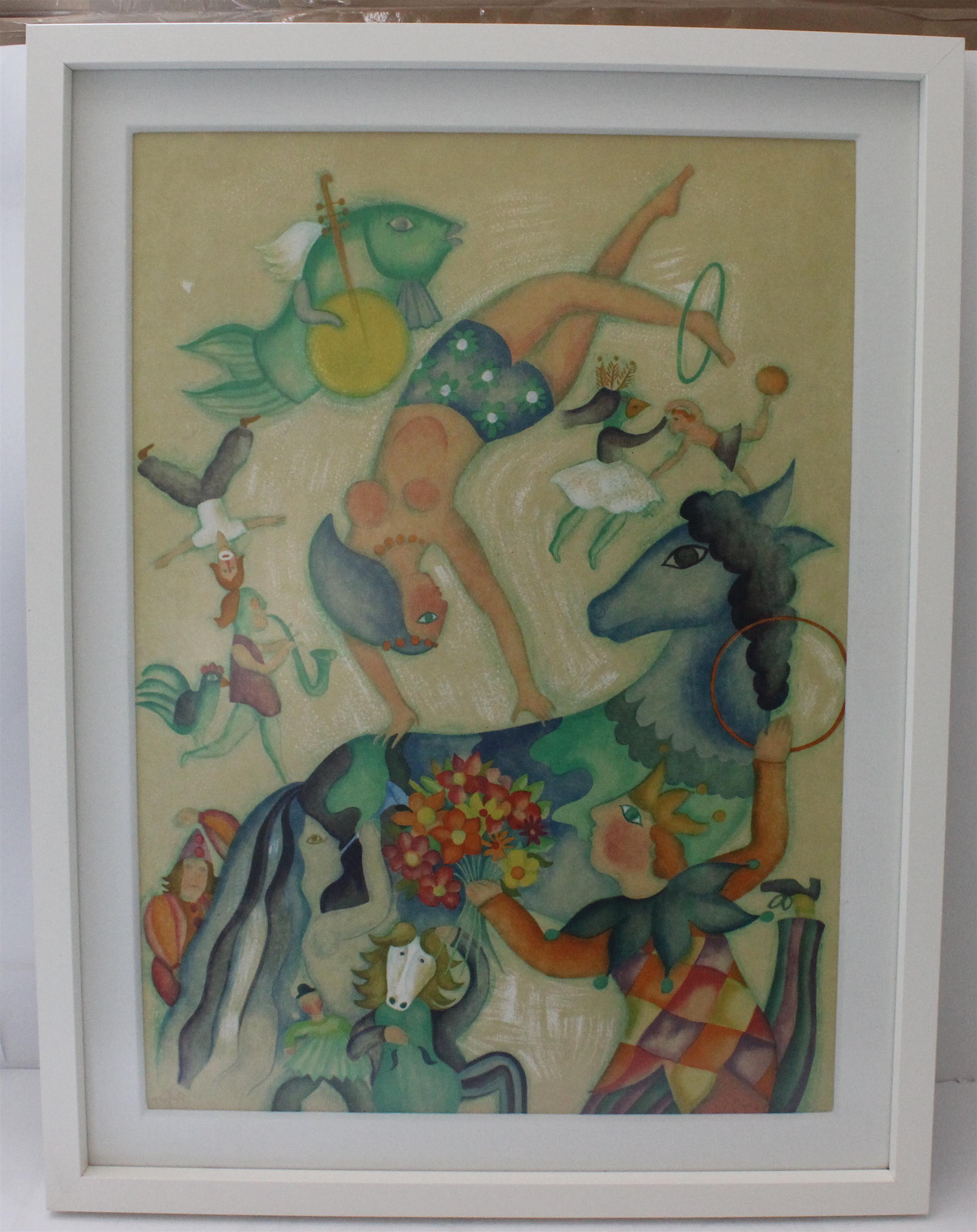 American Set of Five Lithographs 