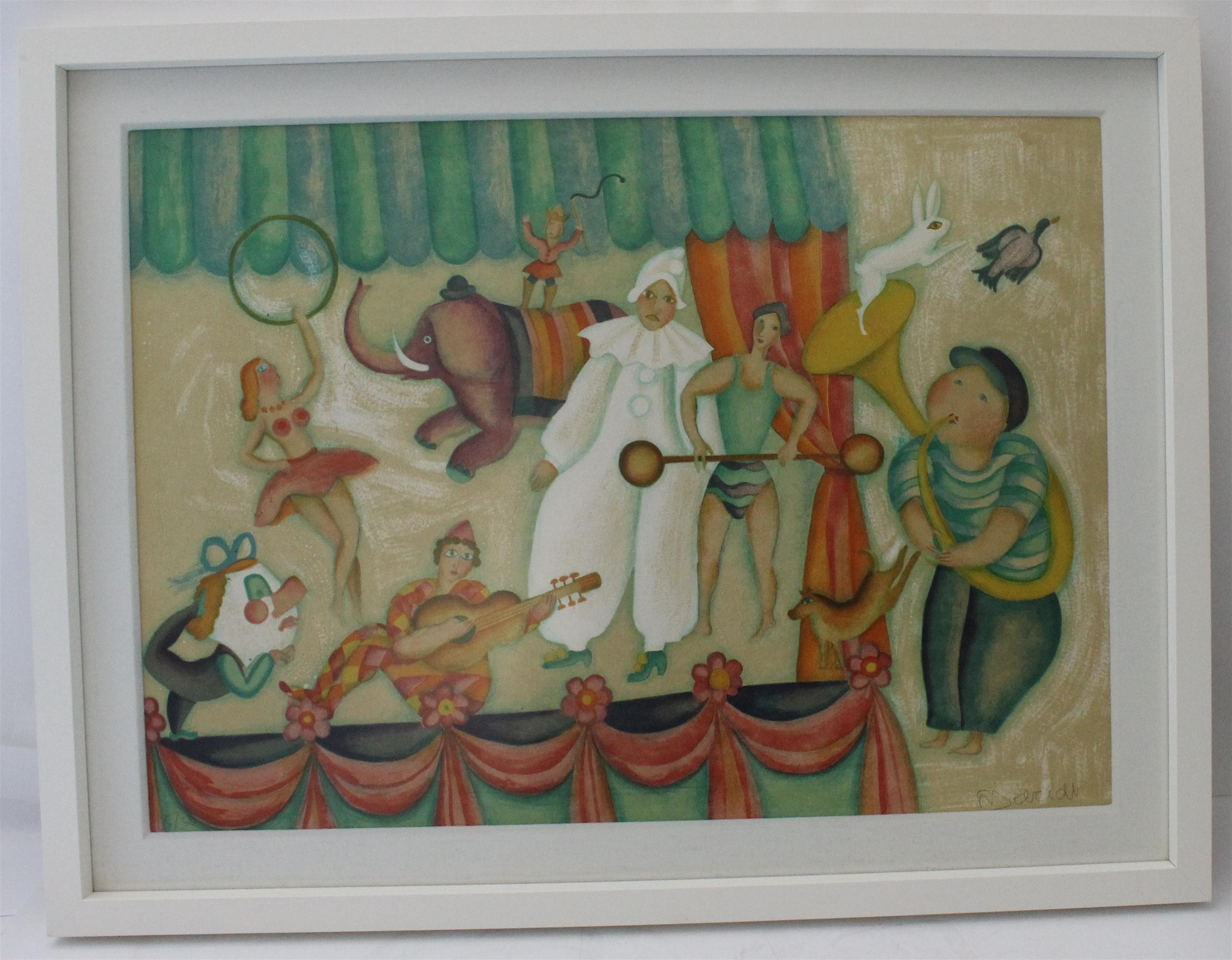 Hand-Crafted Set of Five Lithographs 