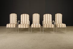 Set of Five Lucite Waterfall Dining Chairs by Hill Manufacturing, 1980s