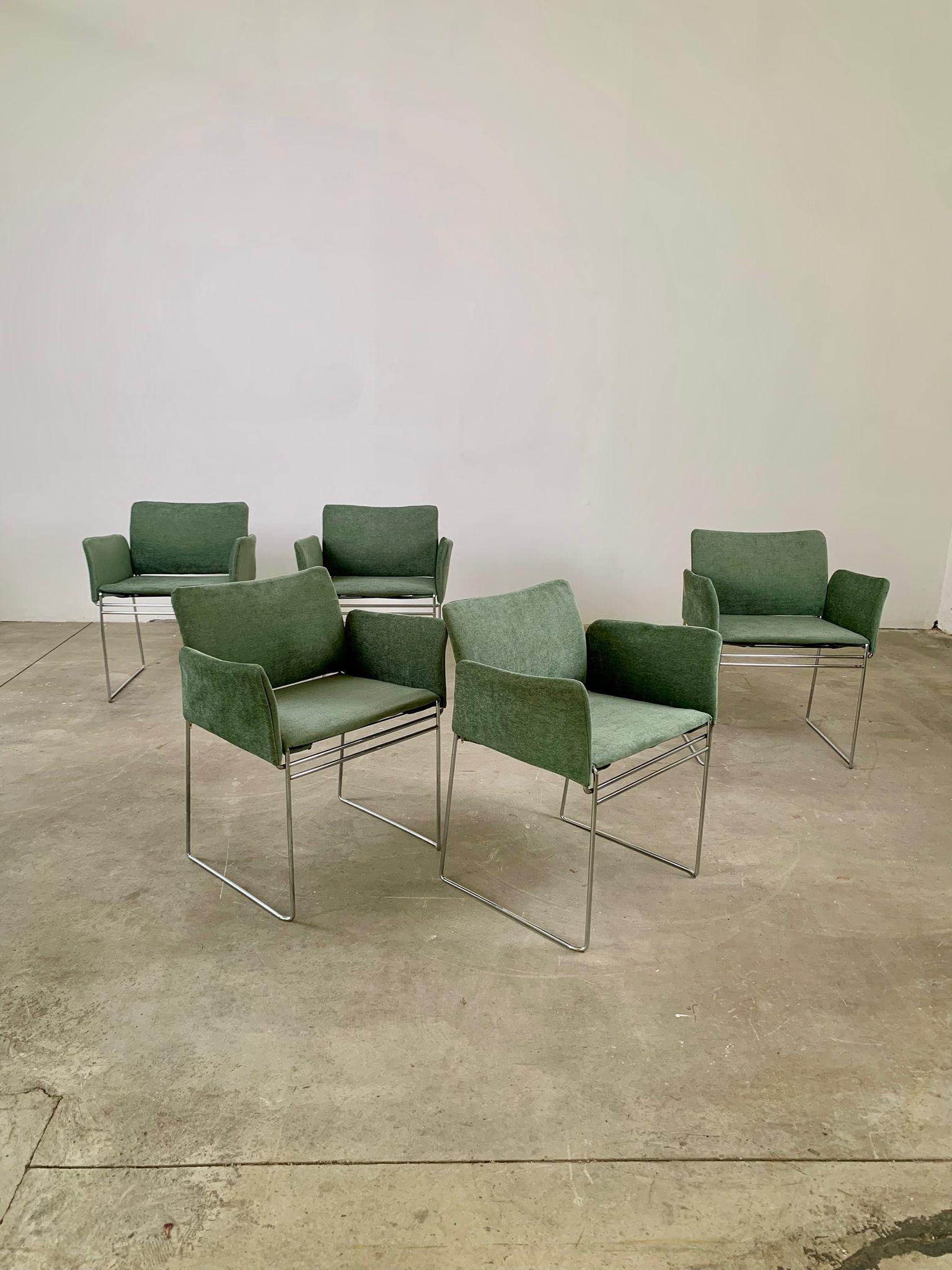 Set of five Maja chair by Kazuhide Takahama for Cassina, 1960s, Italy For Sale 3