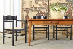 Set of Five Massimo and Lella Vignelli Lacquered Acorn Armchairs