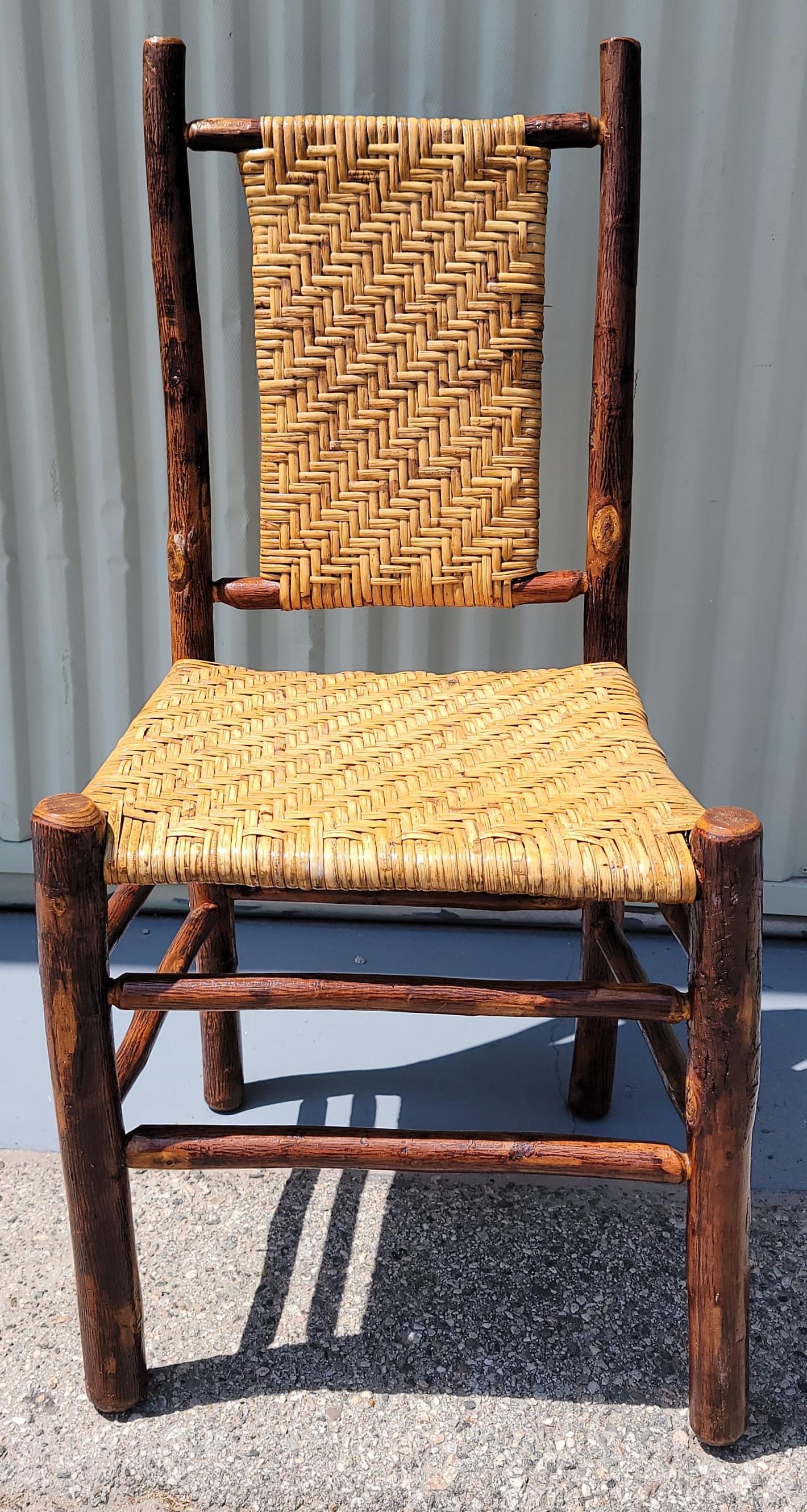 Hand-Crafted Set of Five Matching Signed Old Hickory Chairs -5