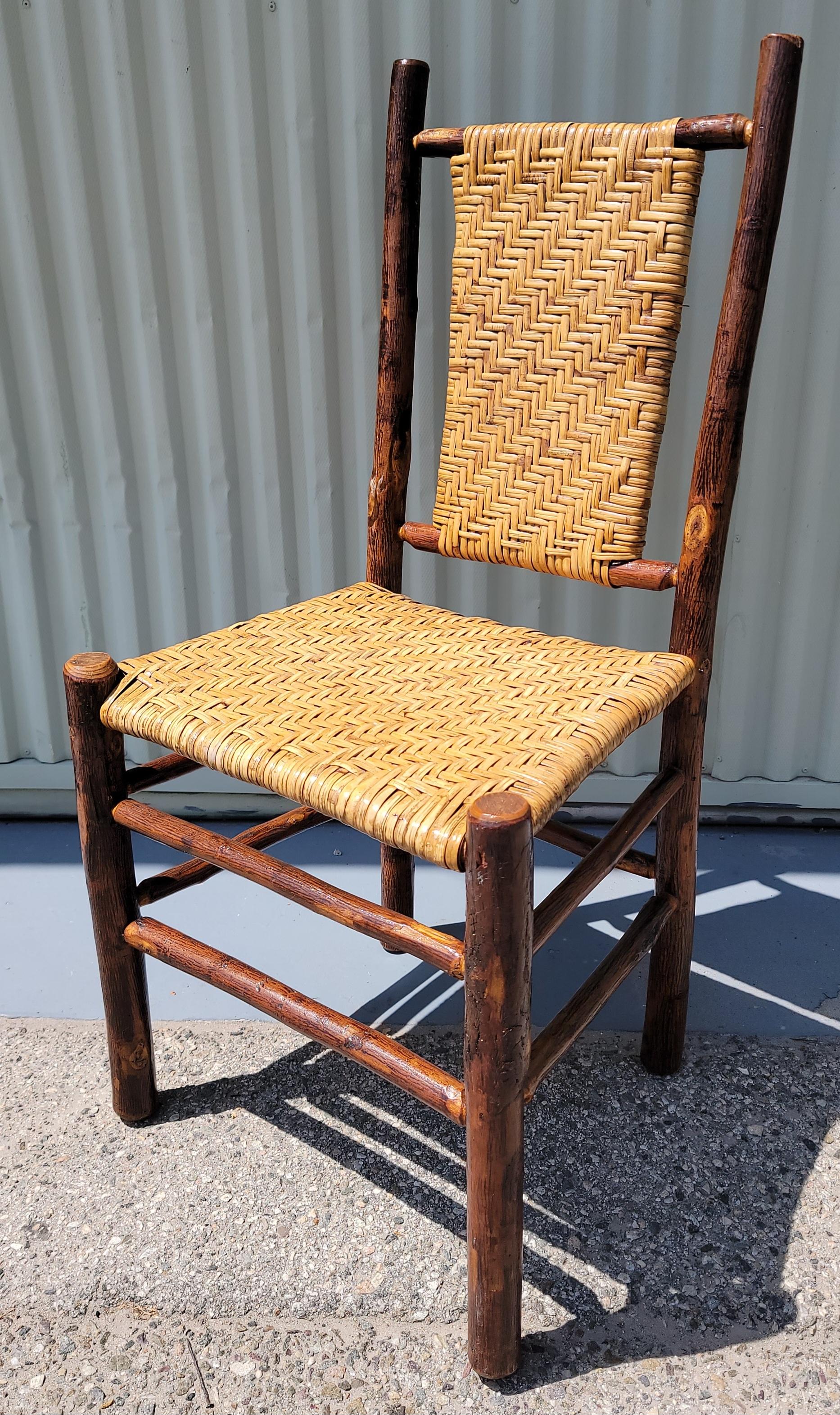 20th Century Set of Five Matching Signed Old Hickory Chairs -5