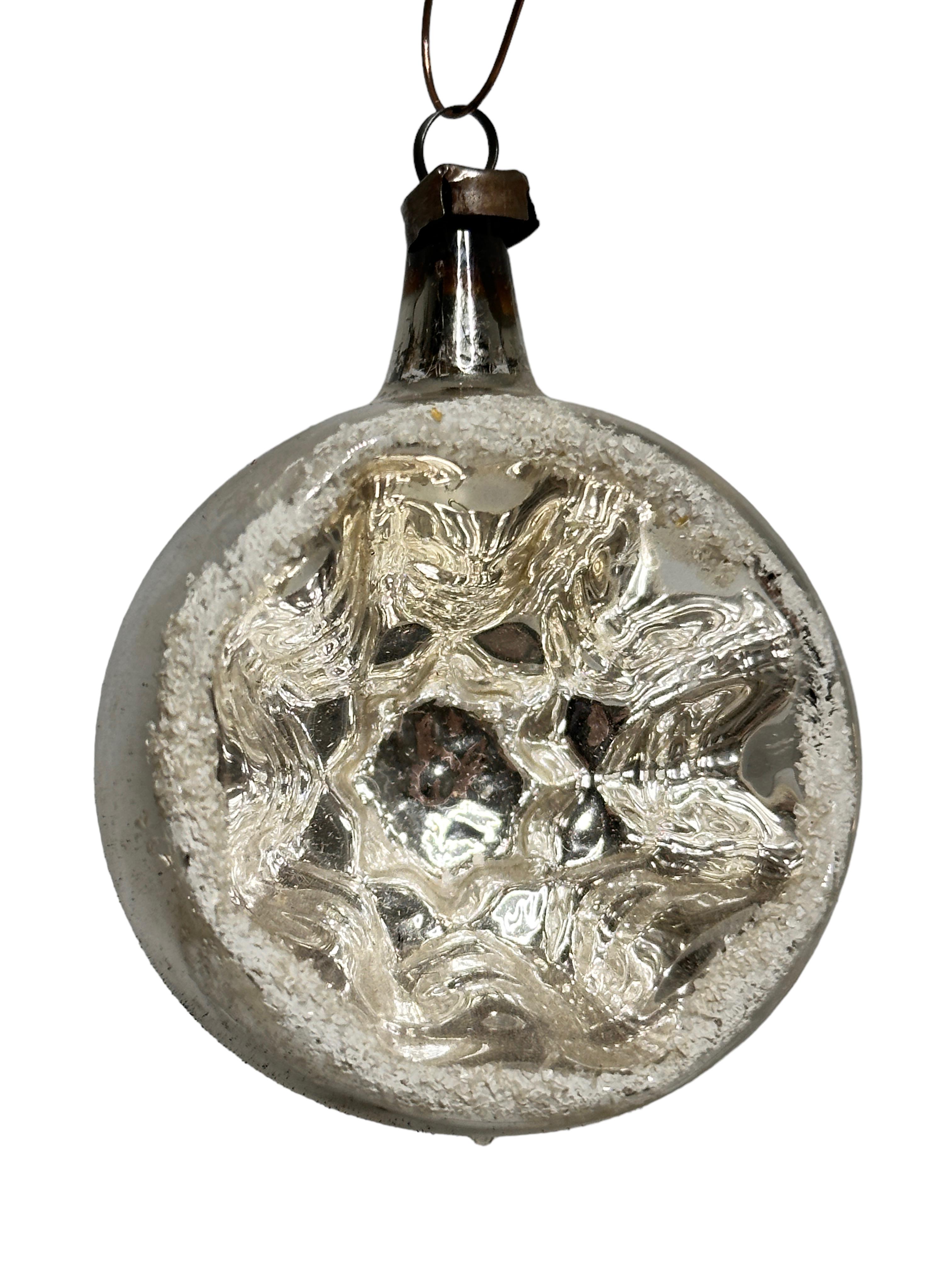 Set of Five Mercury Glass Ball Christmas Ornaments Vintage, German, 1910s For Sale 6