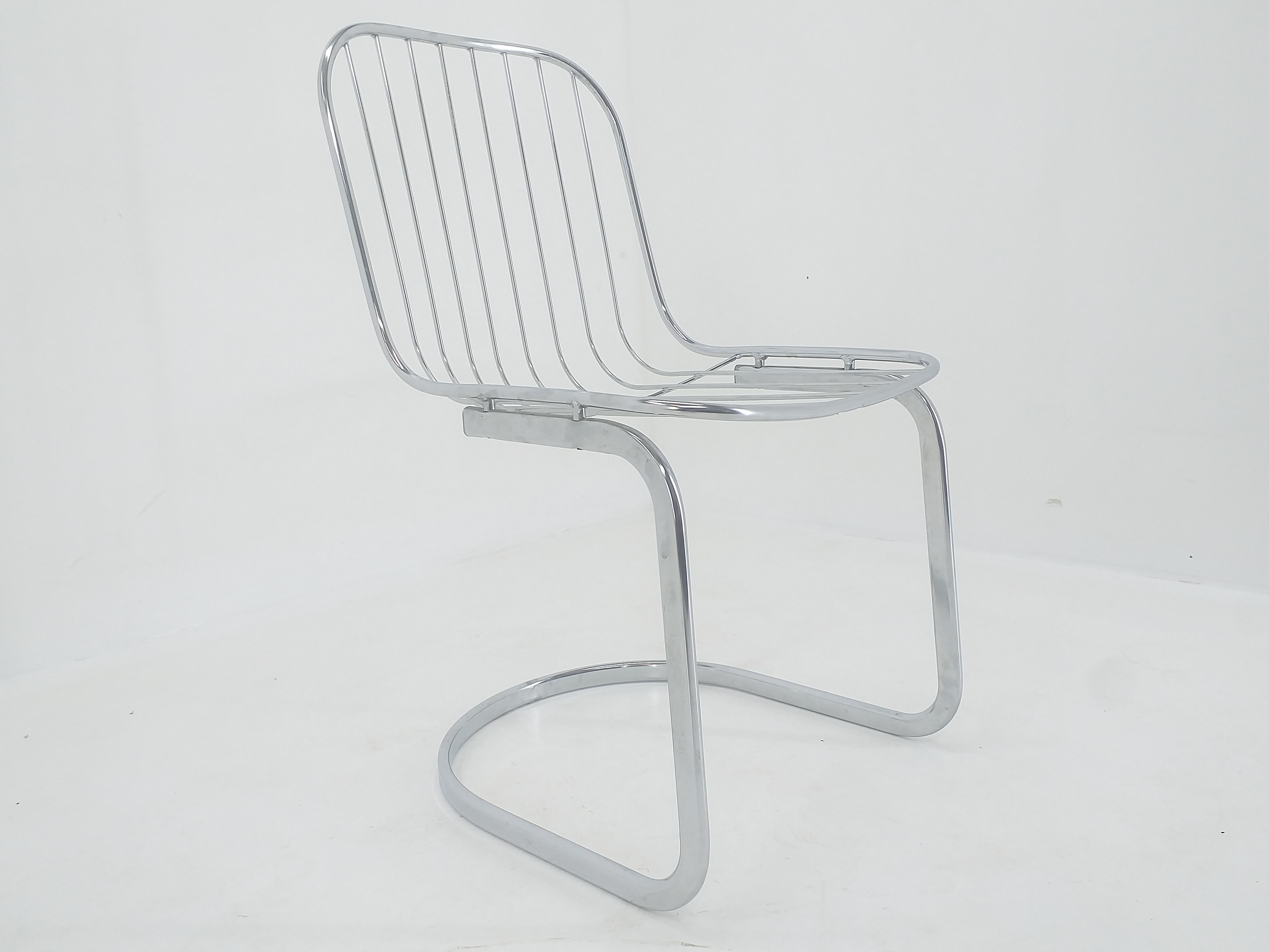 Italian Set of Five Mid Century Chairs designed by Gastone Rinaldi, Italy, 1970s