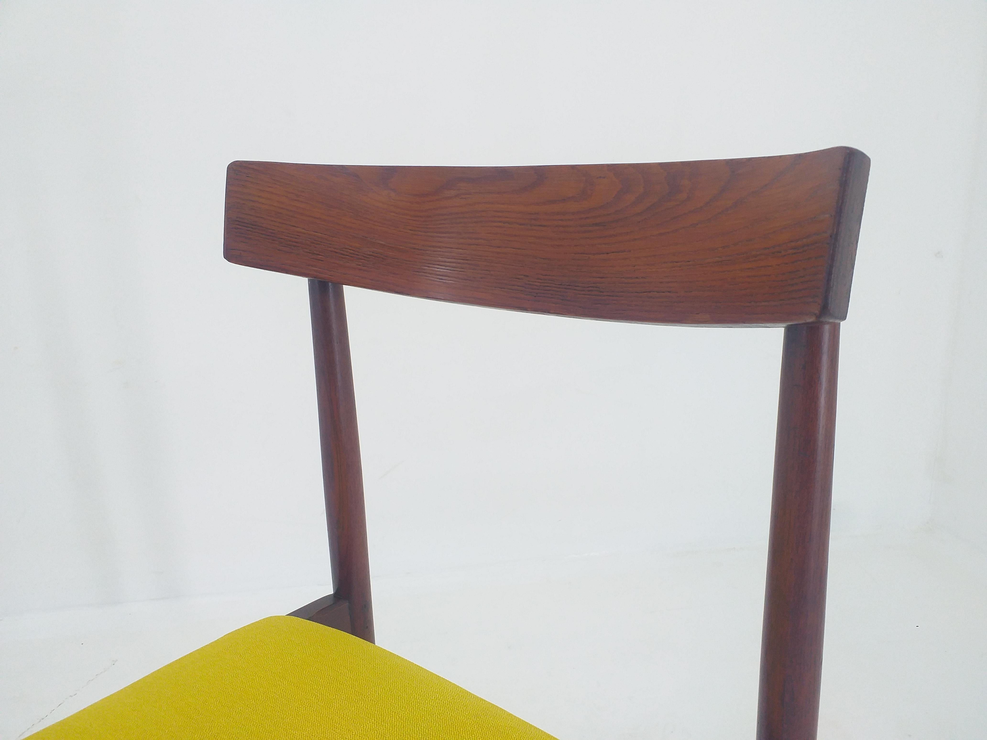 Set of Five Mid Century Dining Chairs, Denmark, 1970s For Sale 1
