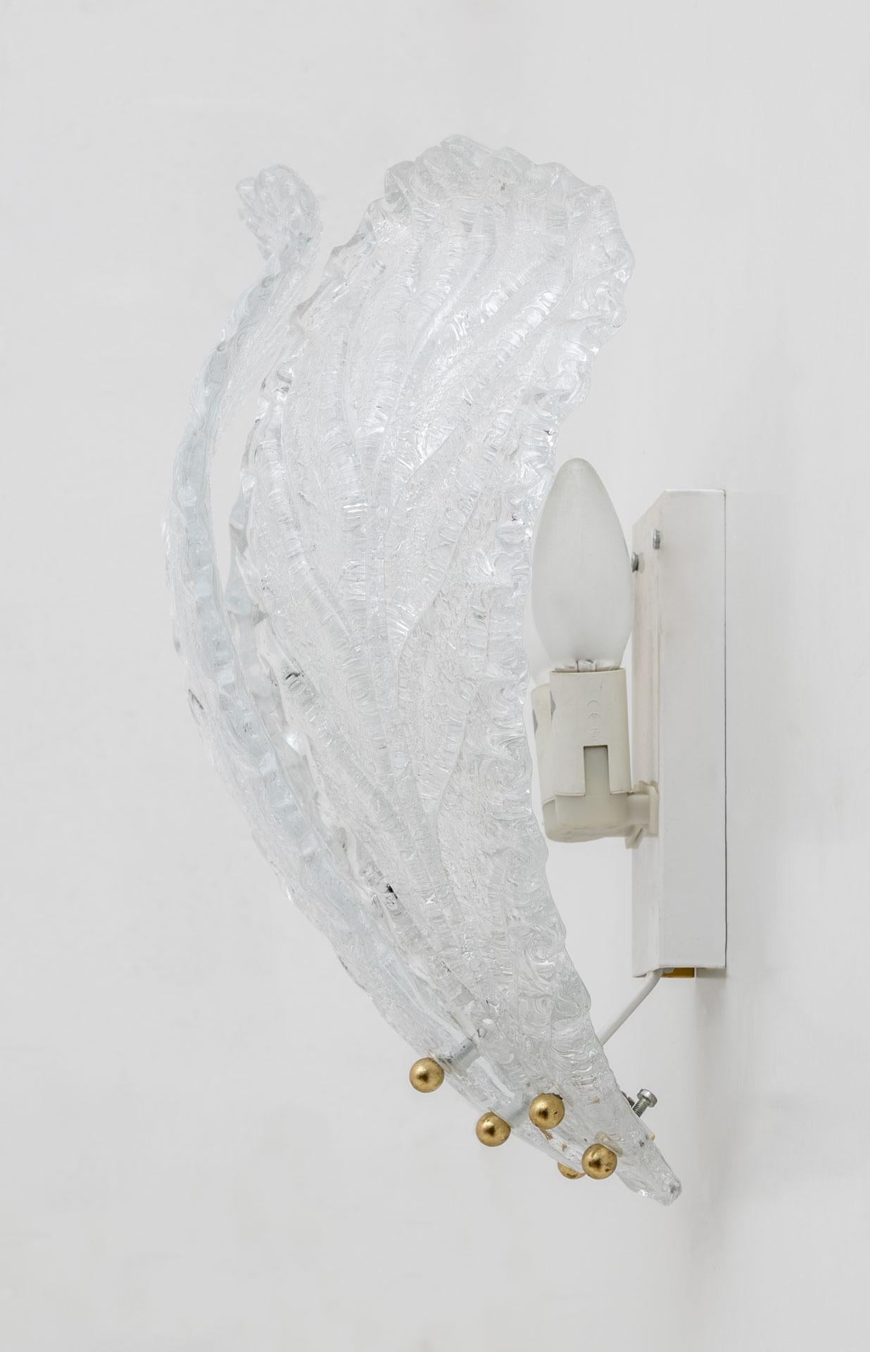 Set of Three Mid-Century Modern Italian Murano Glass Sconces by Sylcom, 60s For Sale 6