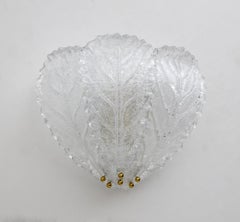 Set of Three Mid-Century Modern Italian Murano Glass Sconces by Sylcom, 60s