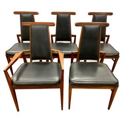 Set of Five Mid-Century Modern Signed Foster-McDavid Ox Sculptural Dining Chairs