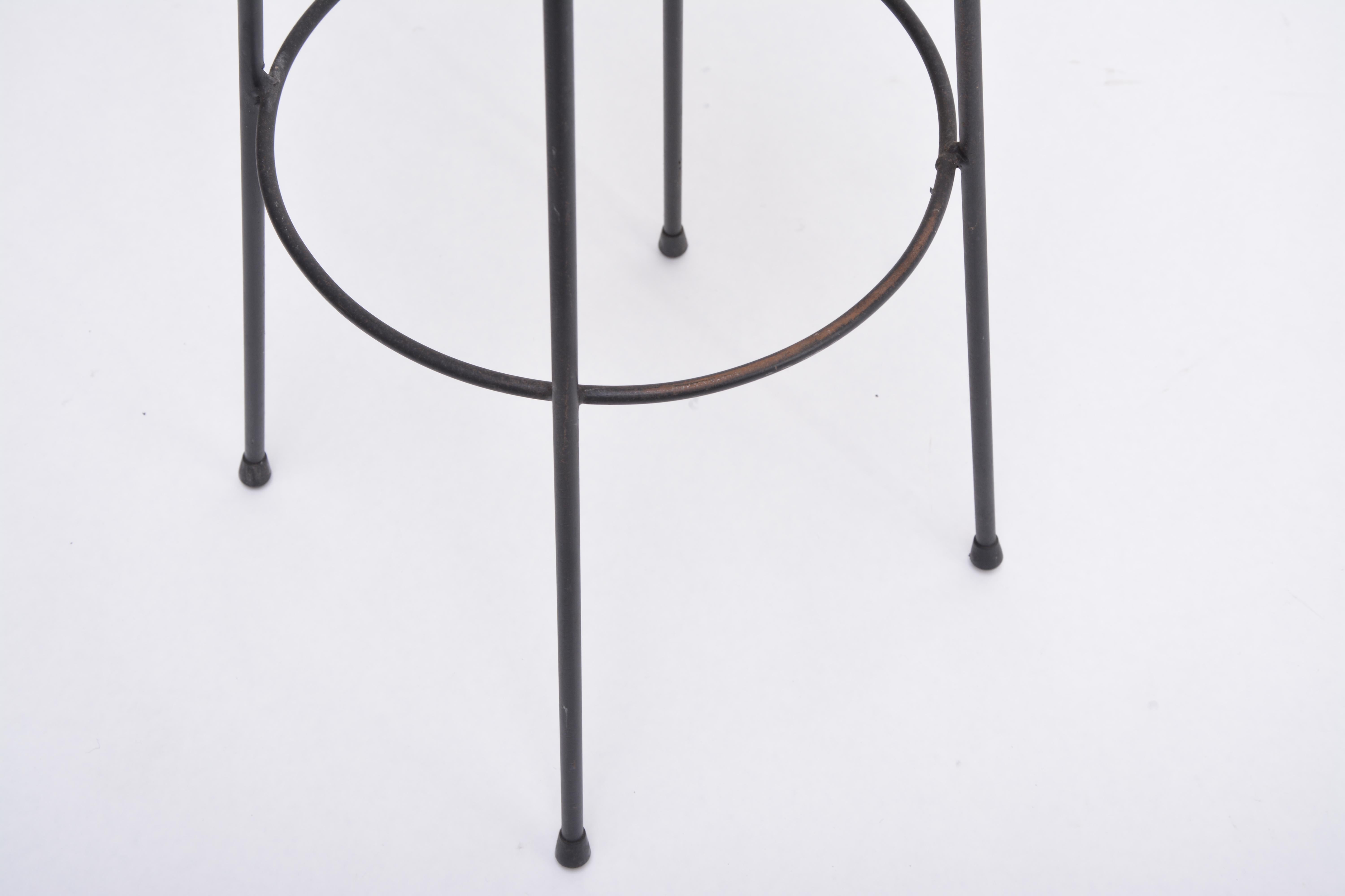 20th Century Set of Five Mid-Century Modern Wicker Bar Stools by Gian Franco Legler