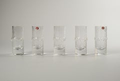 Set of Five Mid-Century Tapio Wirkkala "Niva" shot glasses for Iittala, Finland
