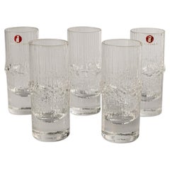 Ensemble de cinq verres à glace « Nina » de Tapio Wirkkala, datant du milieu du siècle dernier, pour Iittala, Finlande