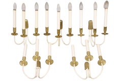 Ensemble de cinq appliques murales du milieu du siècle dernier par München Werkstätten, Munich Allemagne 1950