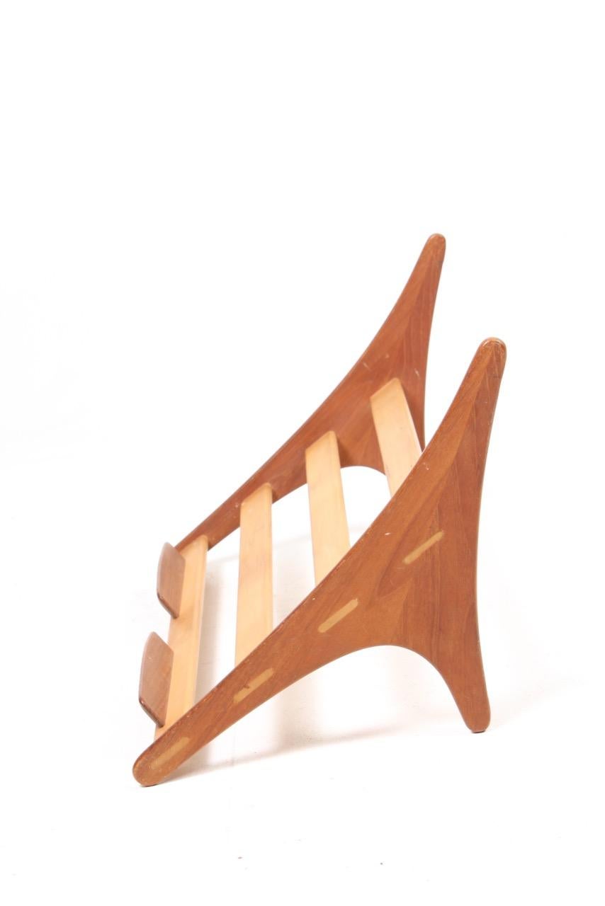 Mid-20th Century Set of Five Midcentury Wall Shelves in Teak & Beech, Designed by Børge Mogensen