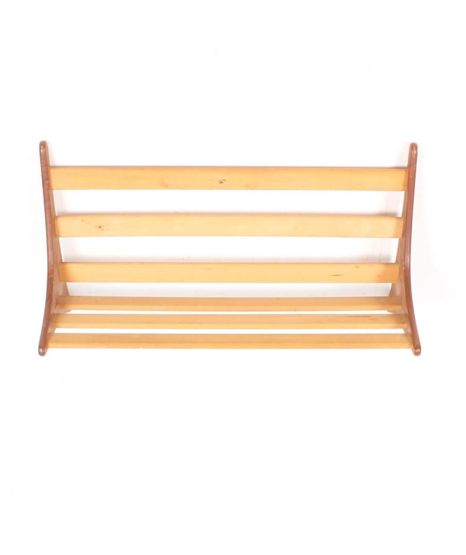 Set of Five Midcentury Wall Shelves in Teak & Beech, Designed by Børge Mogensen 2