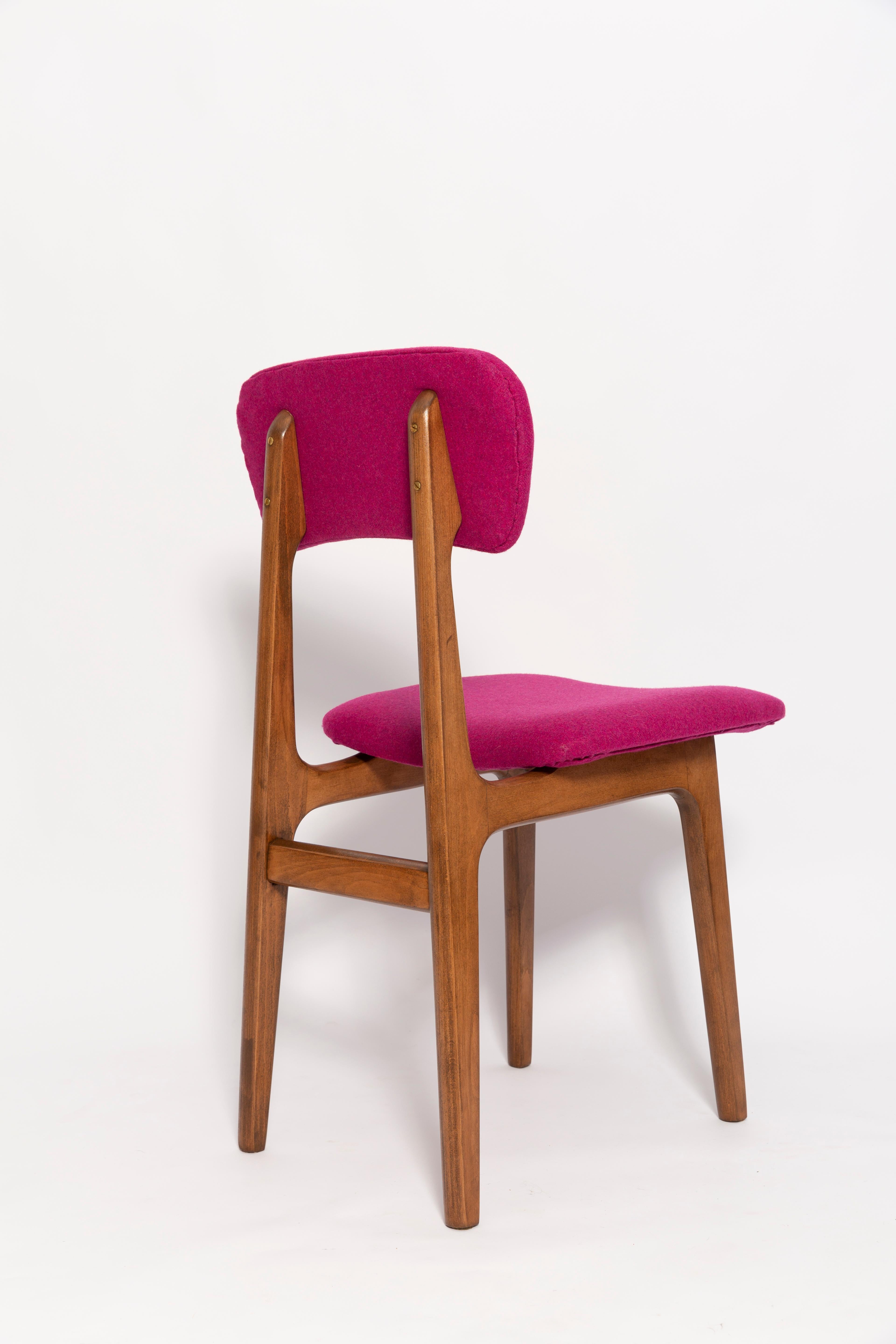 Set of Five Mid Century Wool Chairs, Rajmund Halas, Europe, 1960s For Sale 2