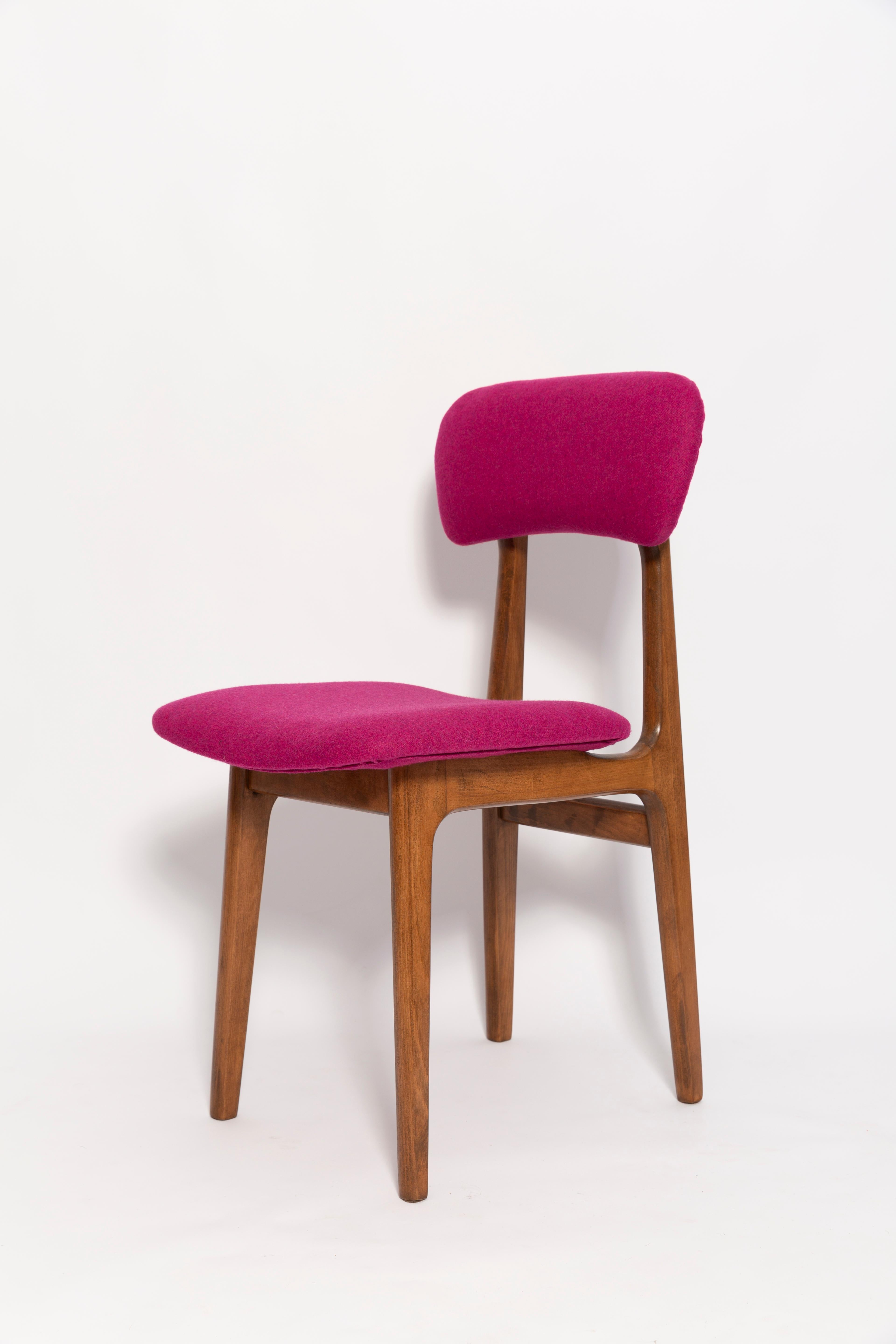 Set of Five Mid Century Wool Chairs, Rajmund Halas, Europe, 1960s For Sale 4