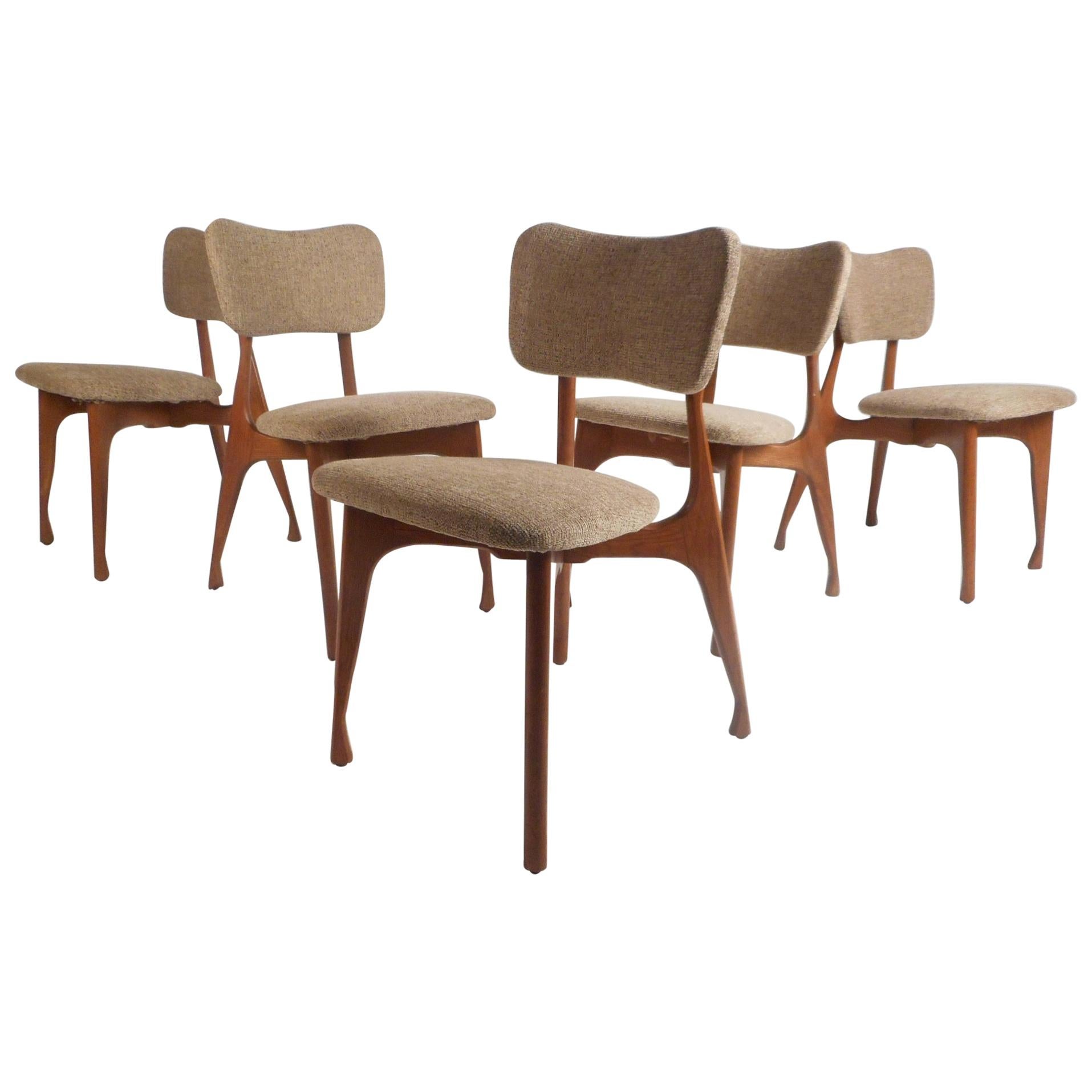 Set of Five Midcentury Finn Juhl Style Dining Chairs