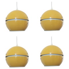 Set of Five Midcentury Pendants, Eyeball, Denmark, 1960s