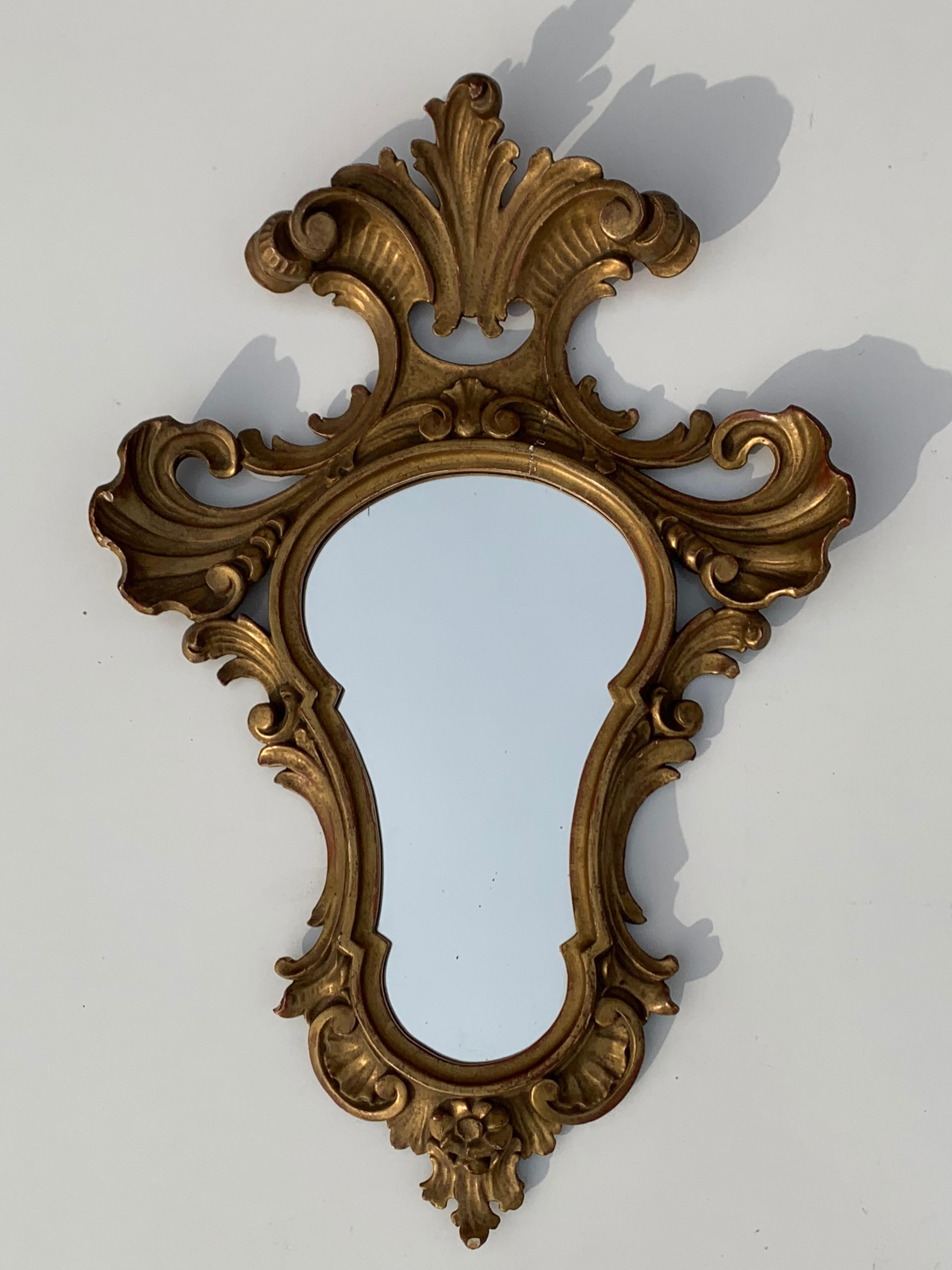 Set of Five Miniature Rococo Style Mirror / Photo Frames In Good Condition In North Hollywood, CA