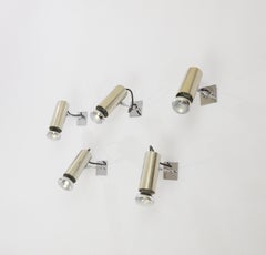 Set of five Model 36 wall lamps by Gino Sarfatti for Arteluce, 1950s