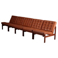 Set of Five Moduline Slipper Chairs in Teak by Ole Gjerløv Knudsen