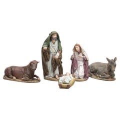 Set of Five Nativitiy Scene Figures, 1960