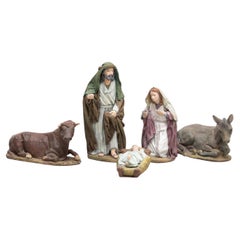 Conjunto de cinco figuras de escenas de la Natividad, 1960