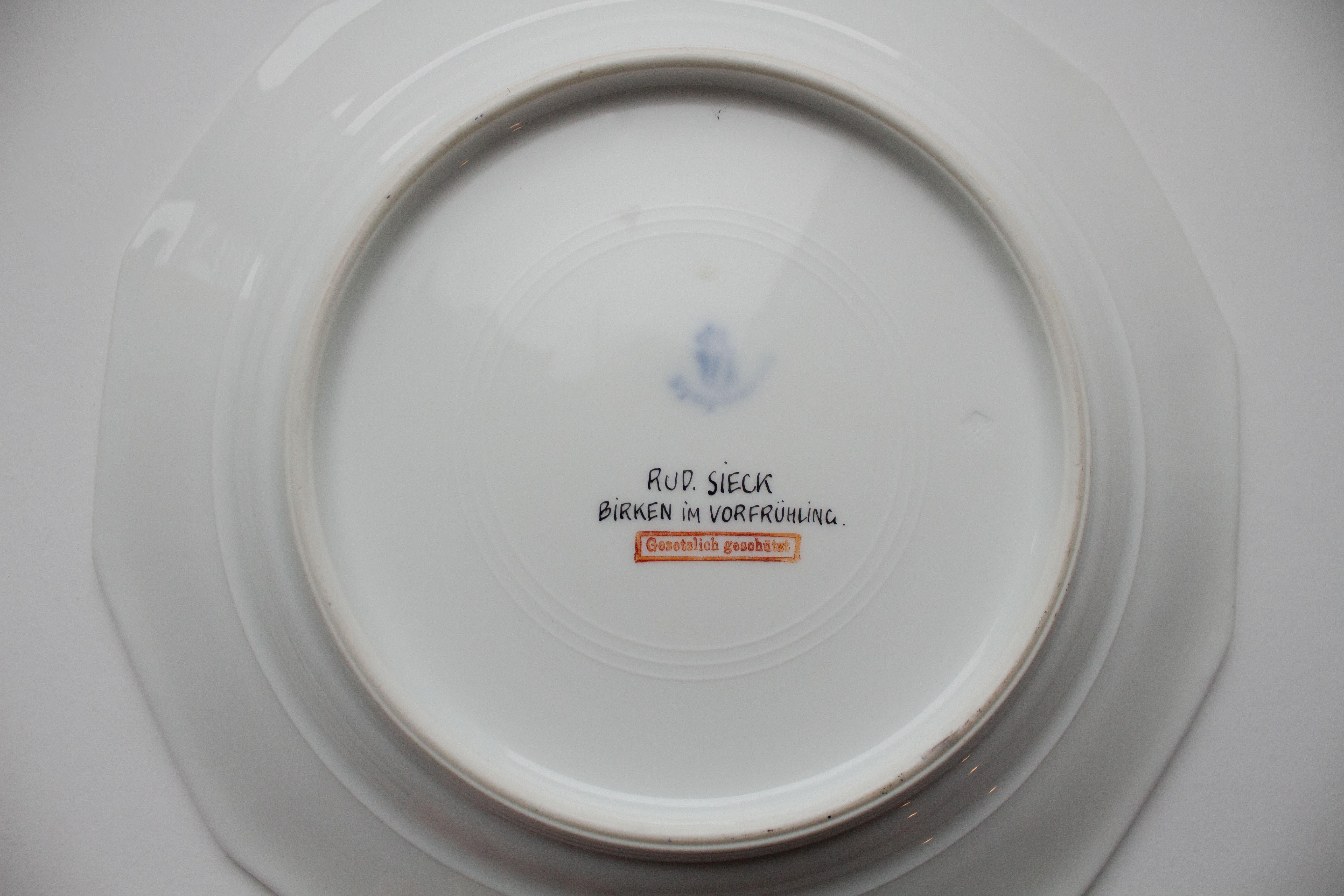 Satz von fünf handgemalten Nymphenburger 