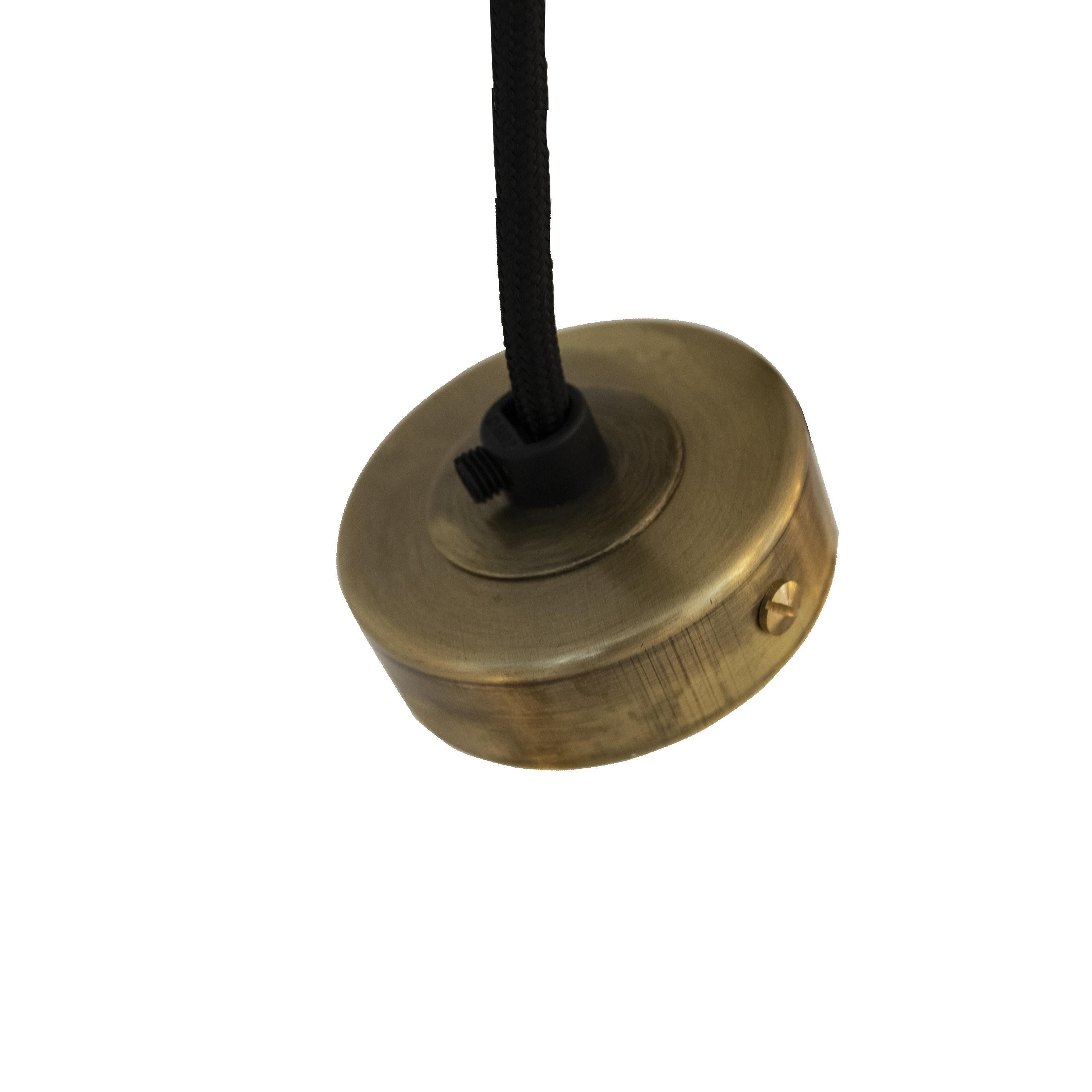 Set of Five Ovel Brass Pandent Light, Designed by IKB191 , Spain, 2022. For Sale 3